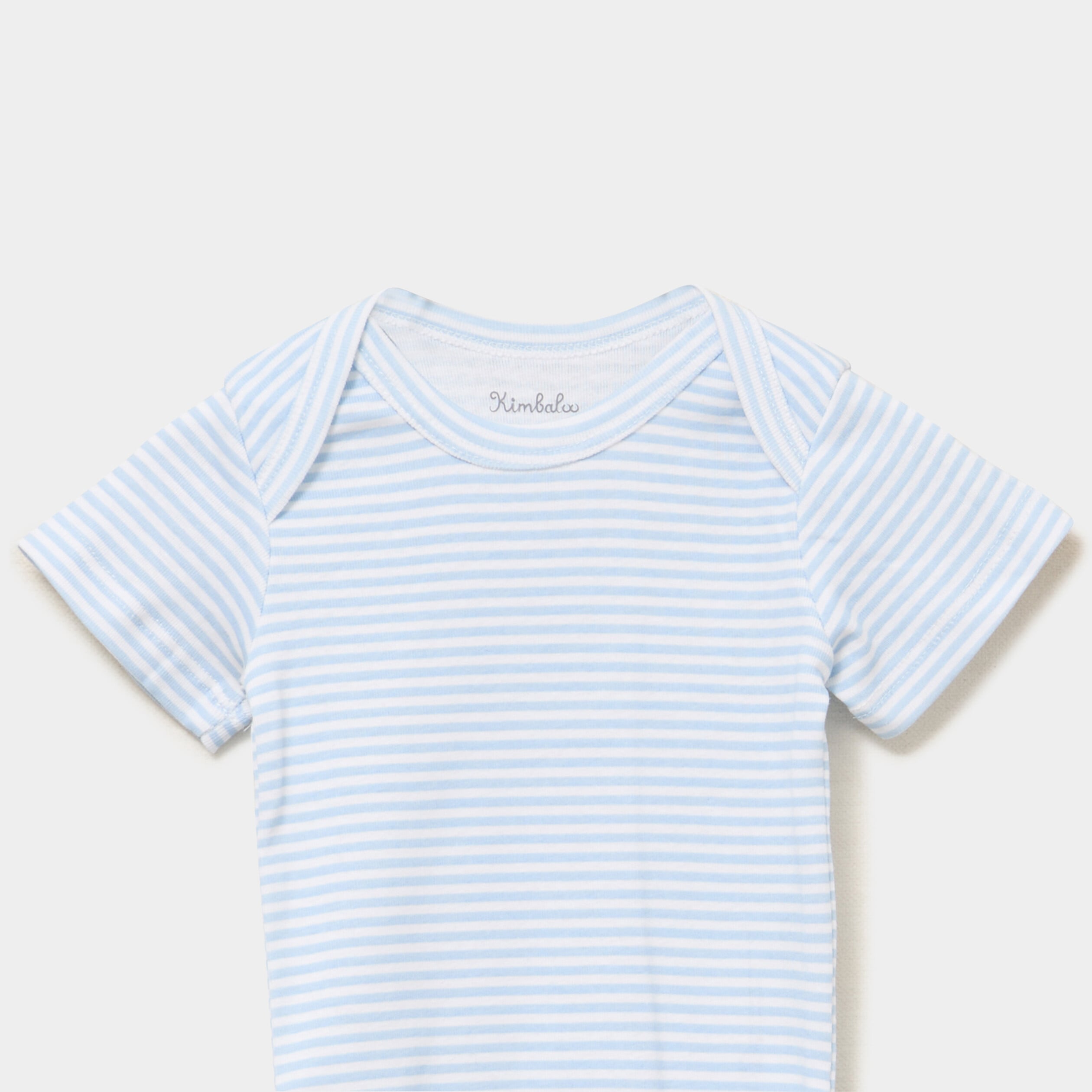 Lot 3 bodies US coton manches courtes bleu ciel b&eacute;b&eacute;