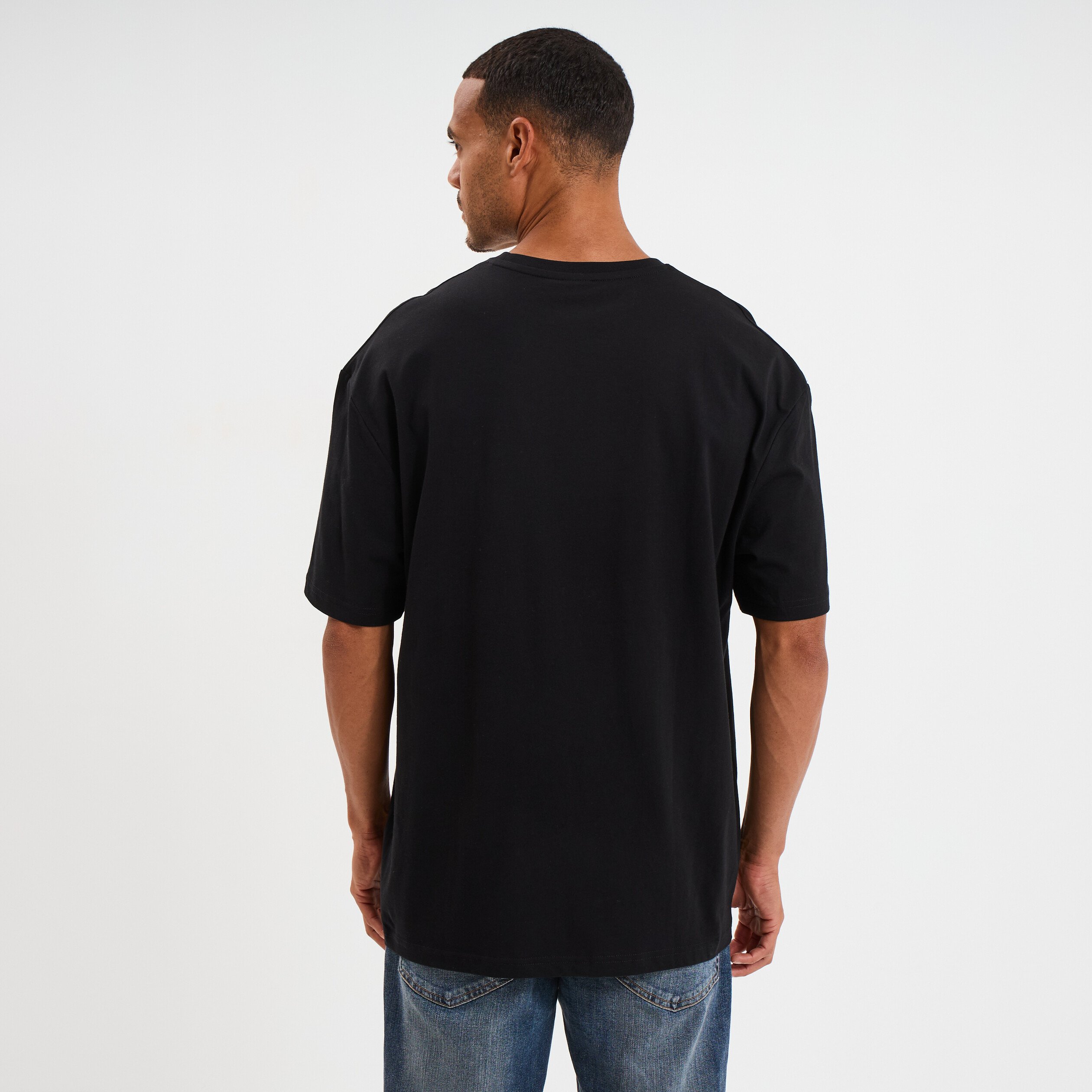 T-shirt manches courtes coton NFL noir homme