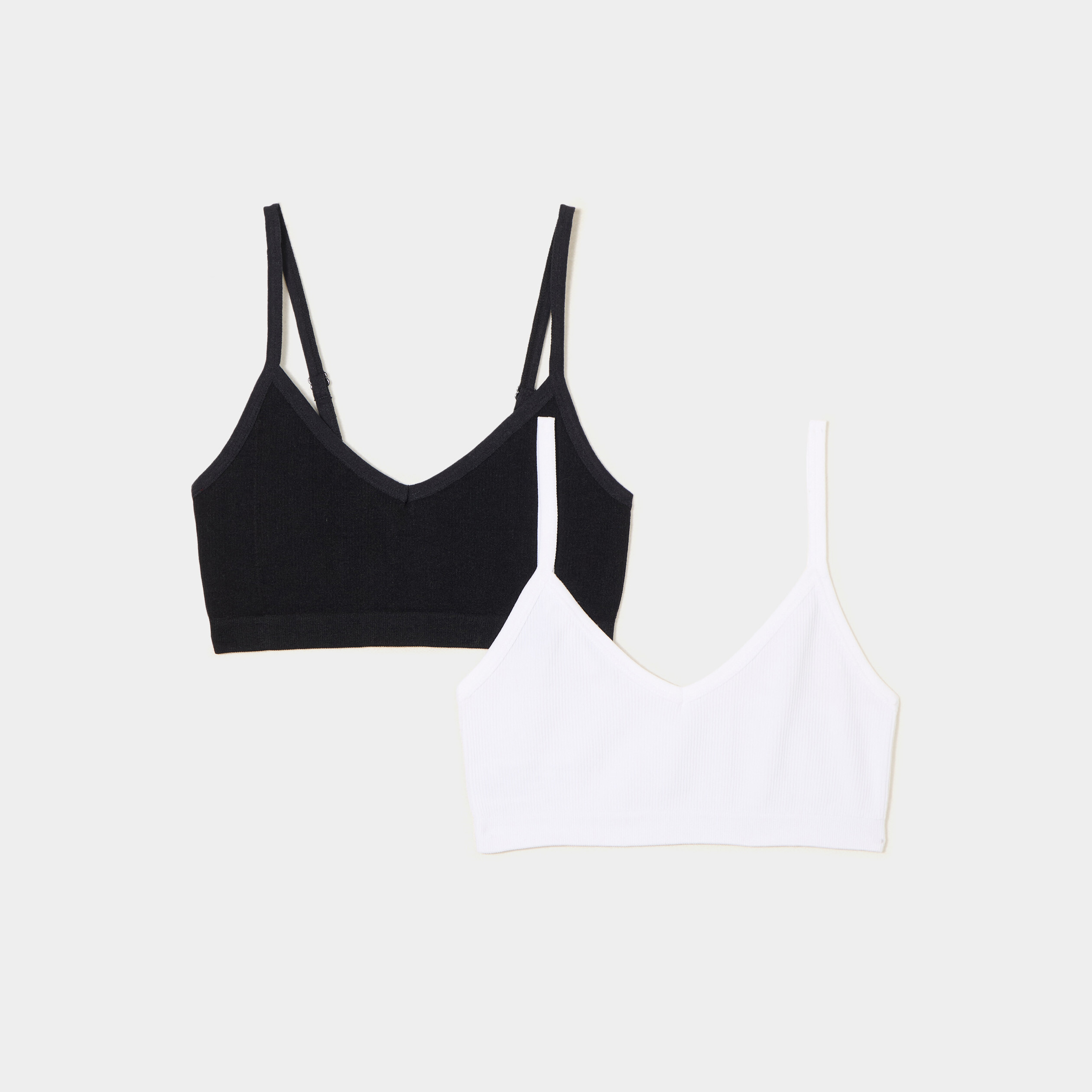 Lot 2 brassières bretelles ajustables noir femme