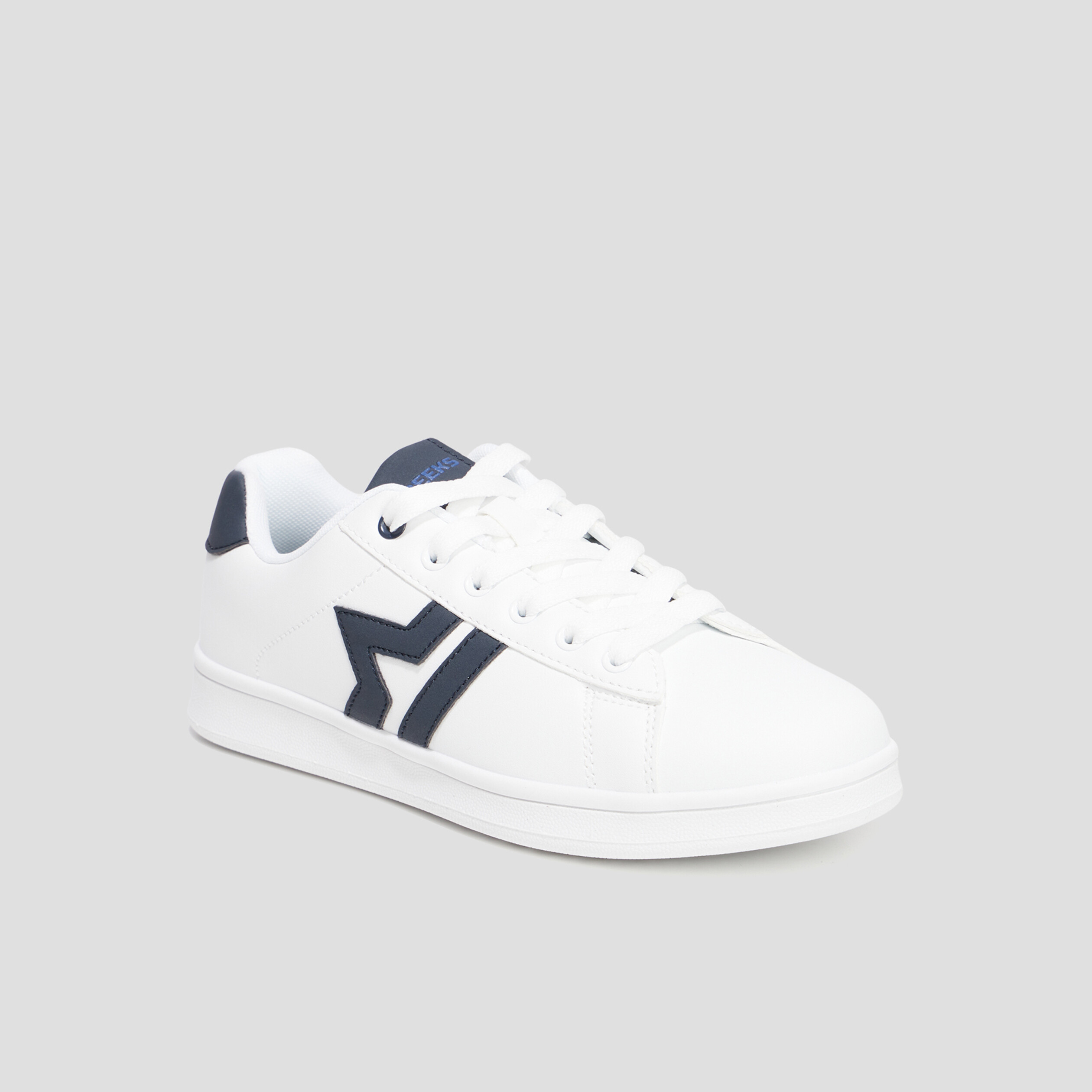 tennis basses a lacets creeks thisto blanc garcon Tennis basses à lacets Creeks Thisto blanc garçon