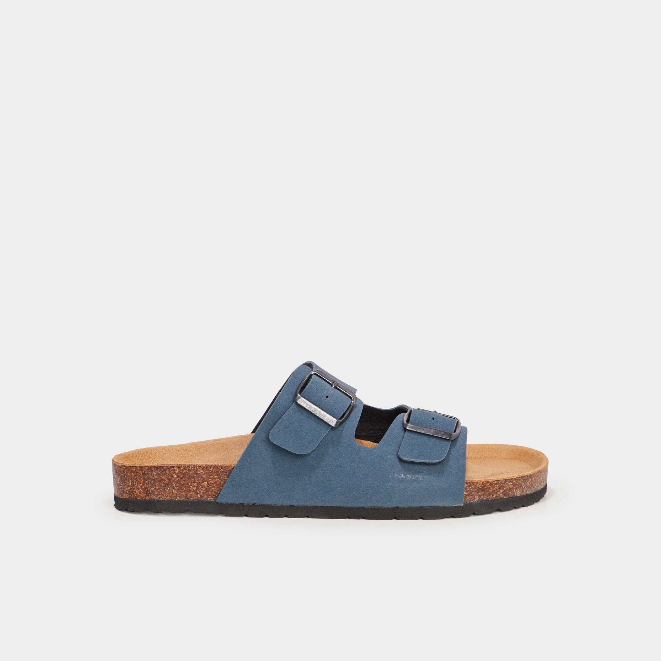Mules avec boucles bleu marine homme