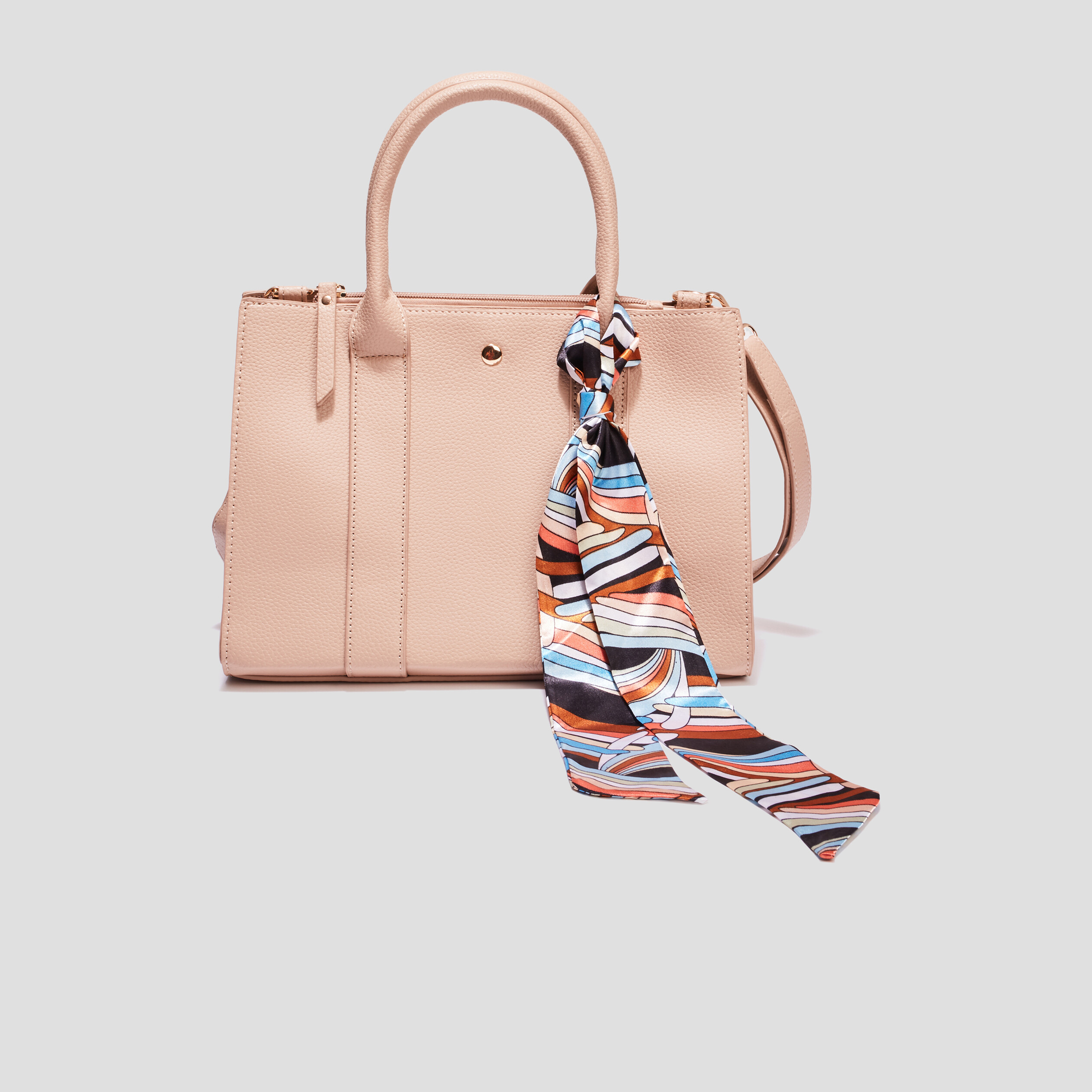 sac rectangulaire avec foulard sable femme Sac rectangulaire avec foulard sable femme