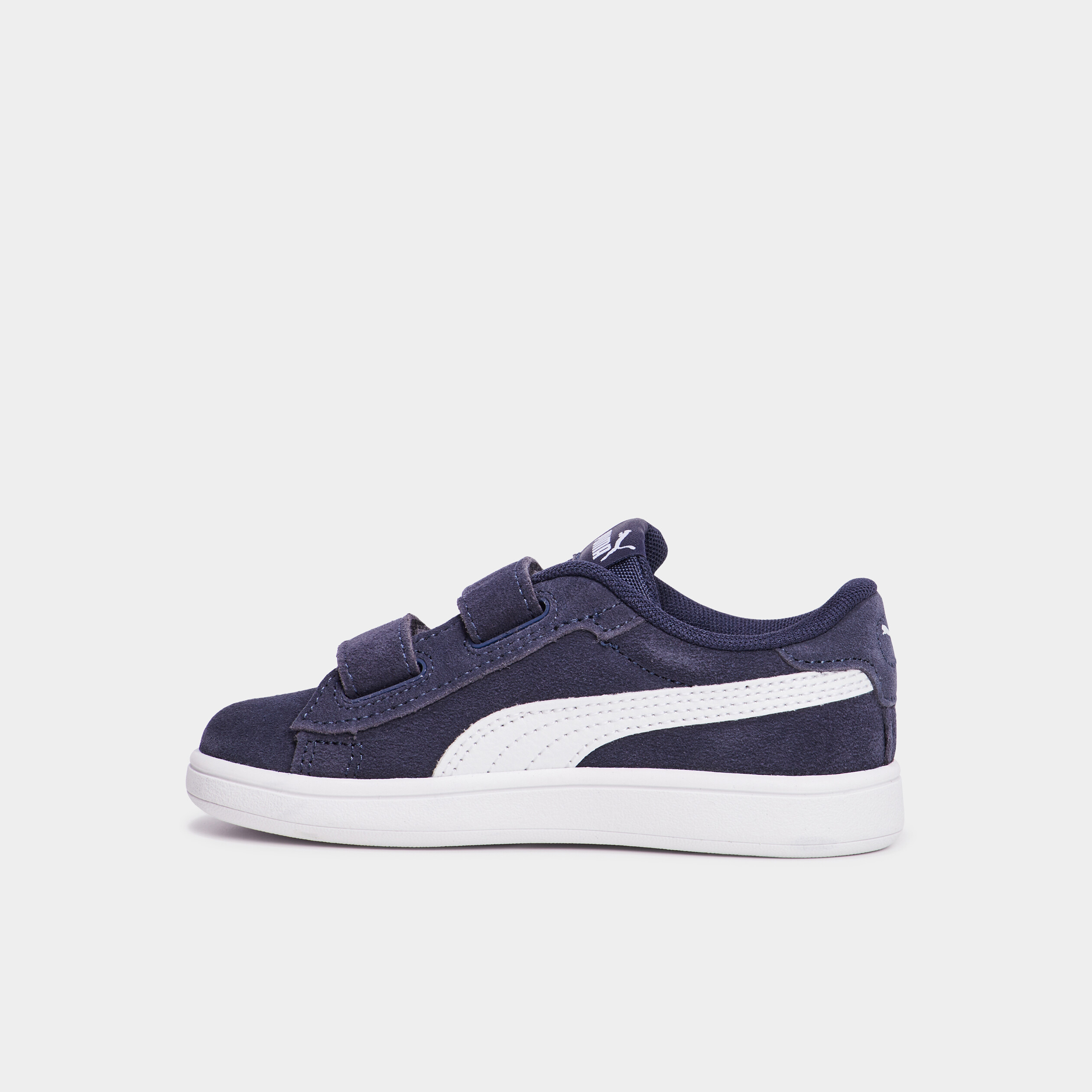 tennis basses a scratchs en cuir puma bleu marine garcon Tennis basses à scratchs en cuir Puma bleu marine garçon