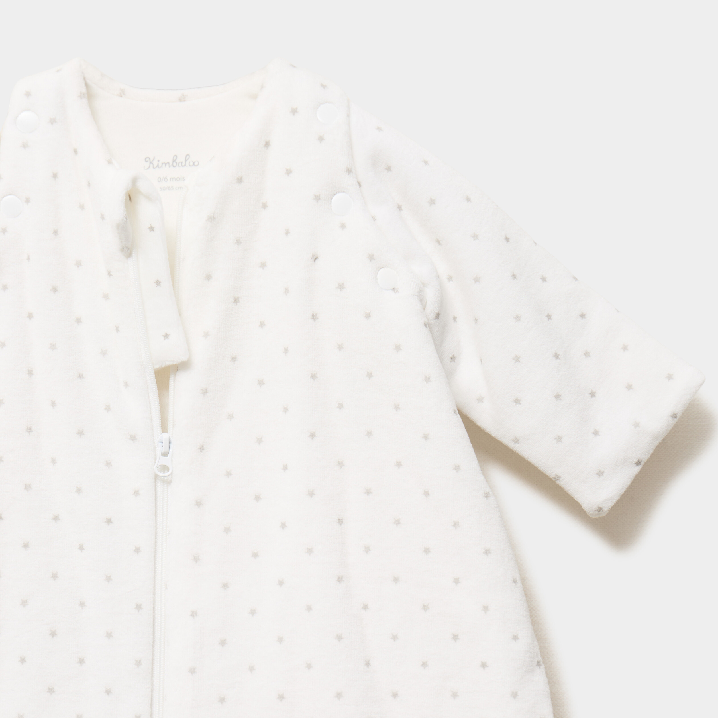 Gigoteuse effet velours zipp&eacute;e TOG 3 blanc b&eacute;b&eacute;