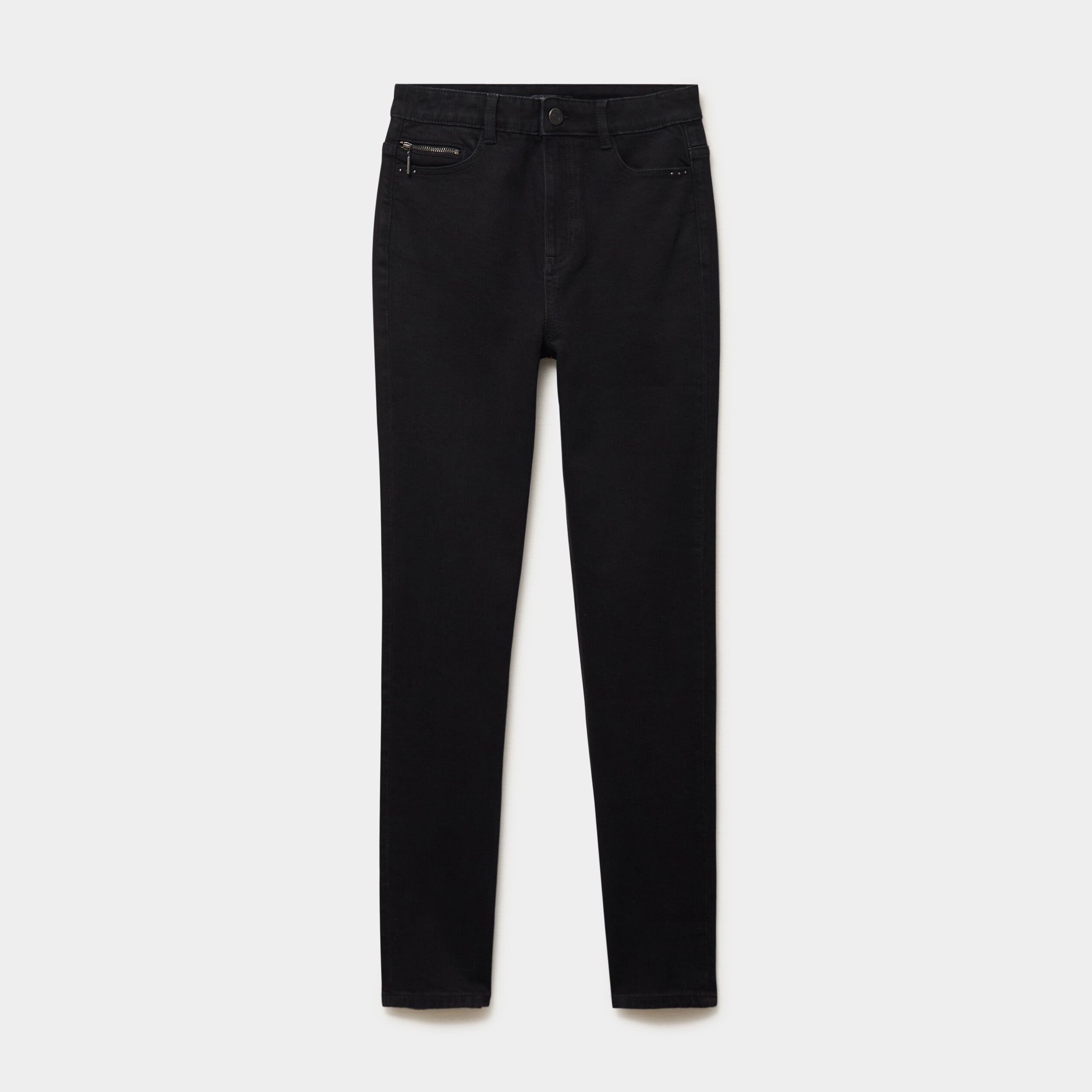 Jean skinny taille haute denim noir femme