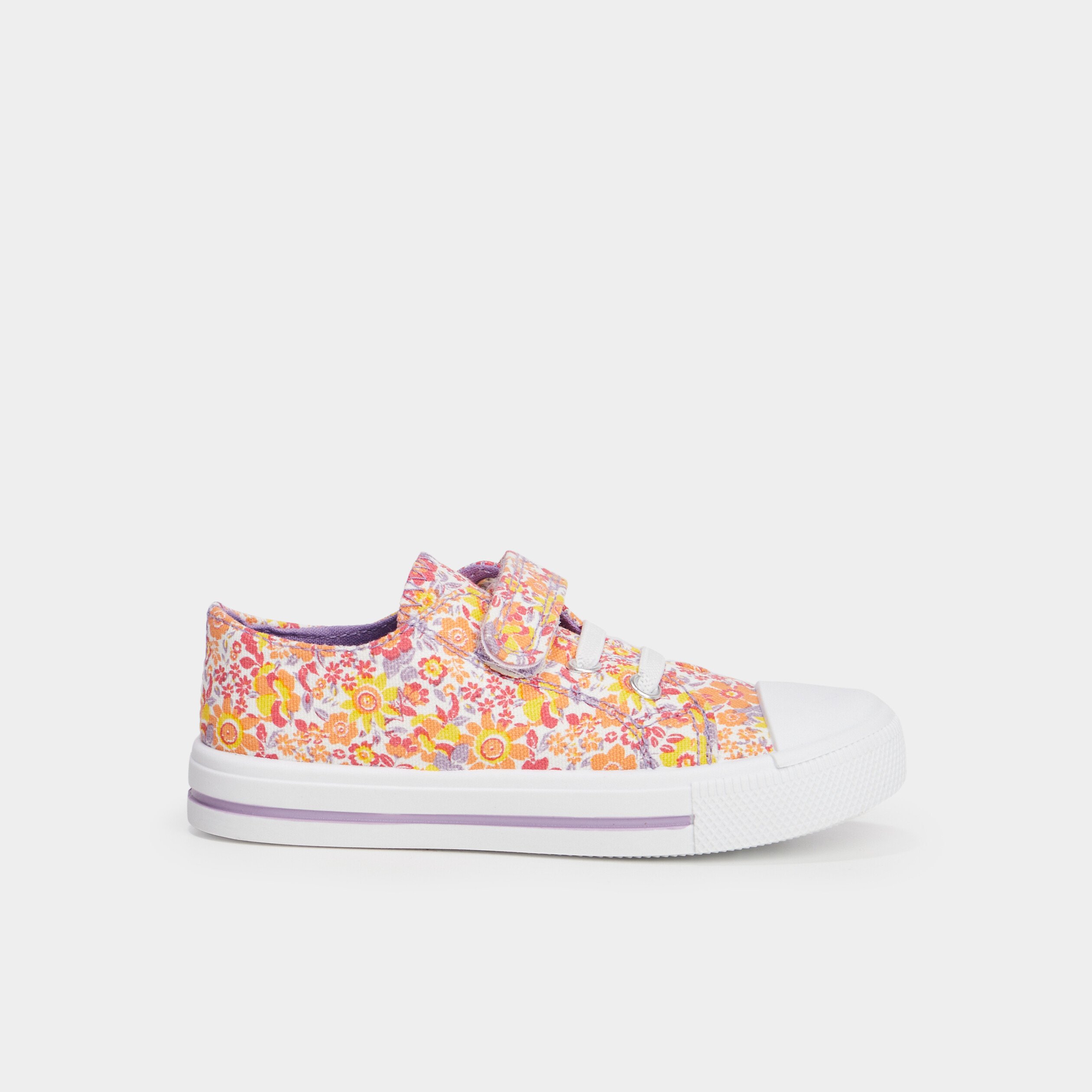 Tennis basses en toile à scratchs multicolore fille La Halle