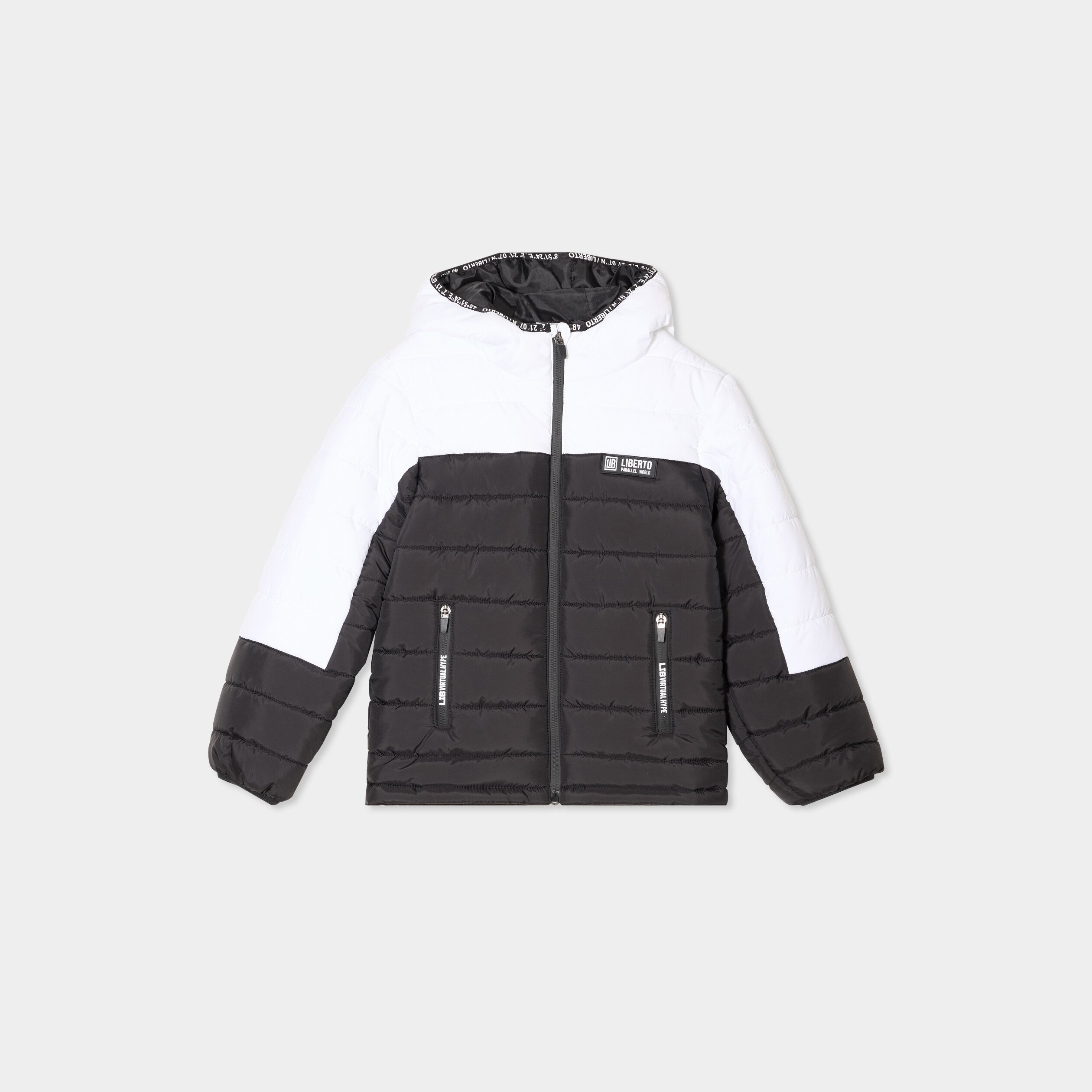 doudoune zippee a capuche blanc garcon Doudoune zippée à capuche blanc garçon