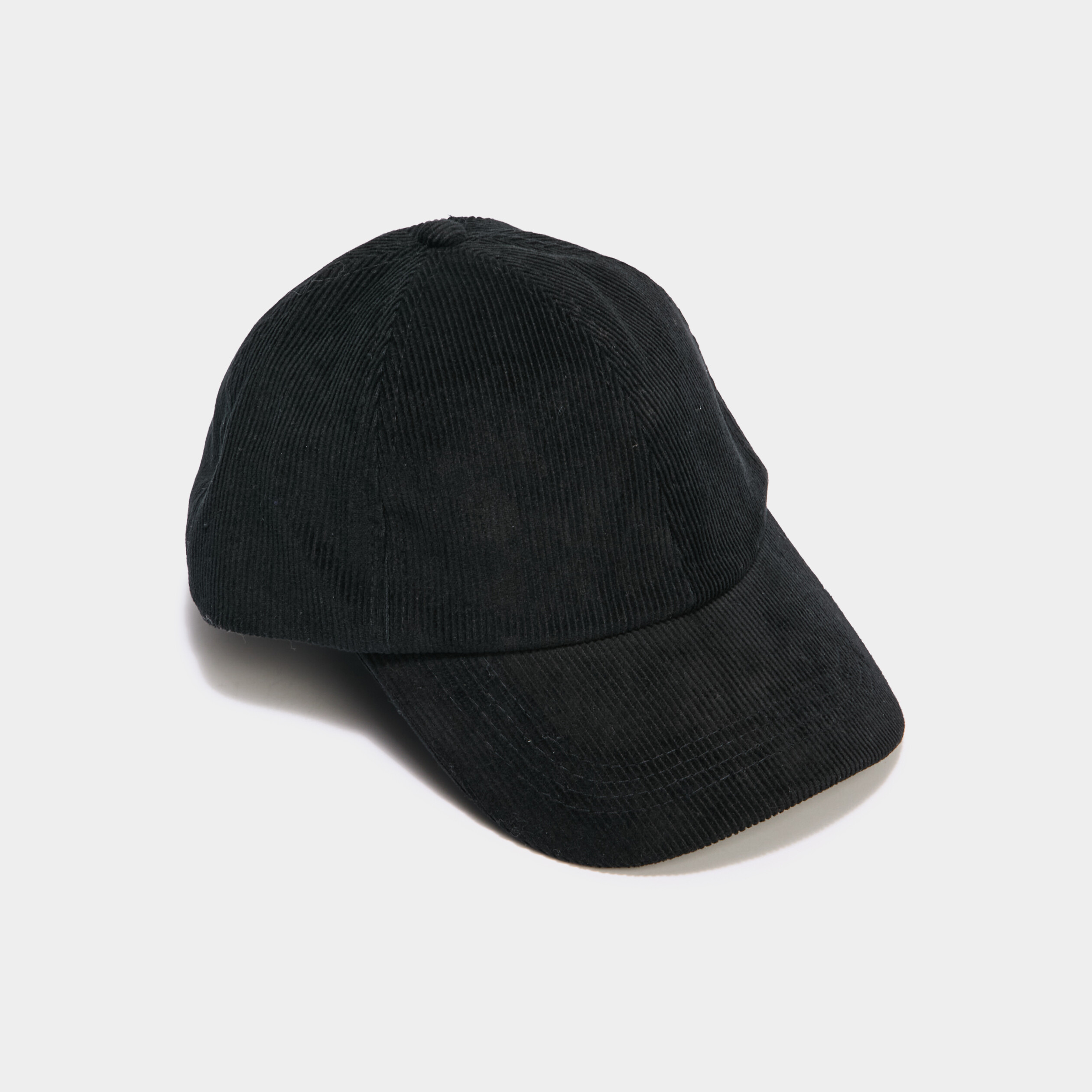 Casquette effet velours côtelé noir homme