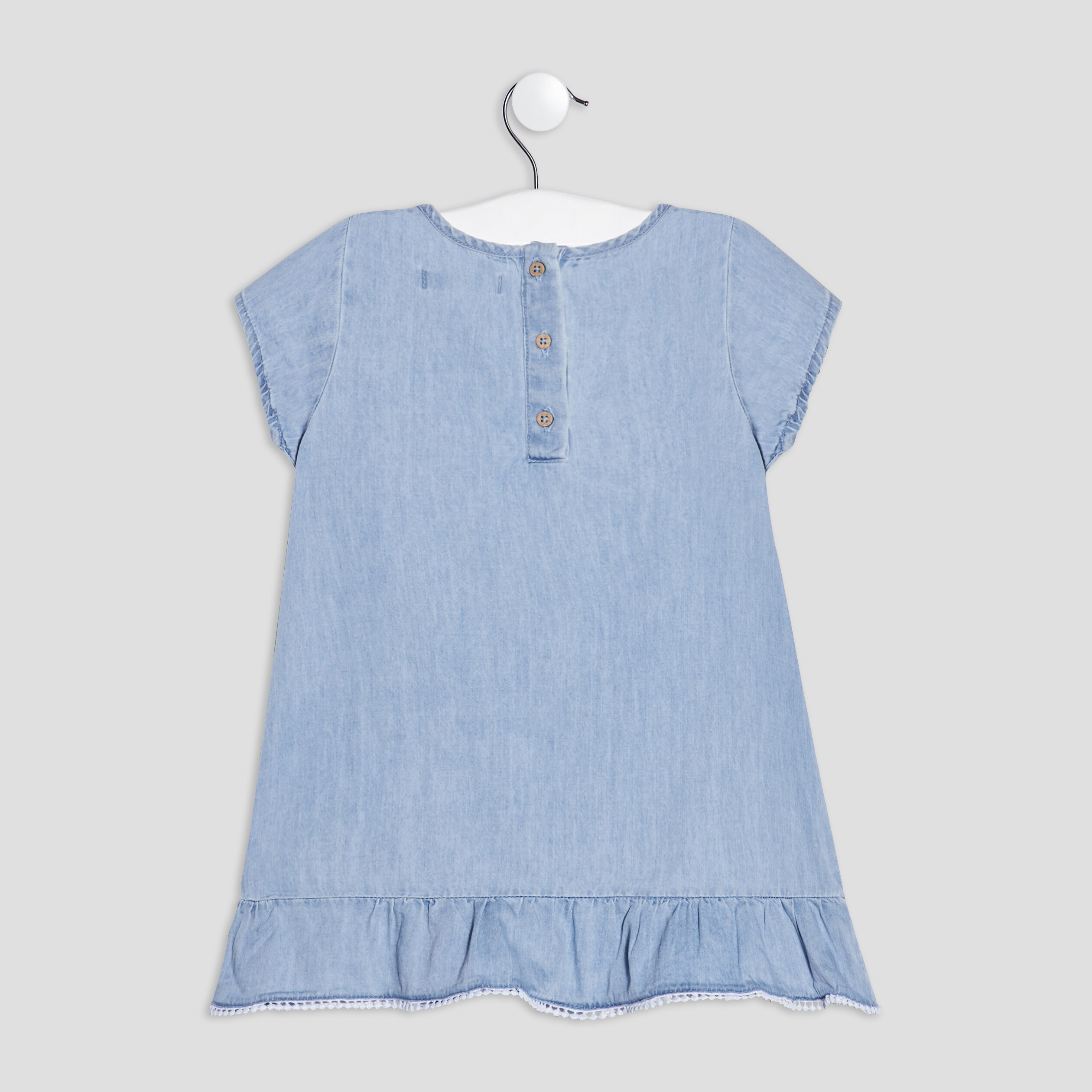 Robe évasée en jean Creeks denim brut bébé fille