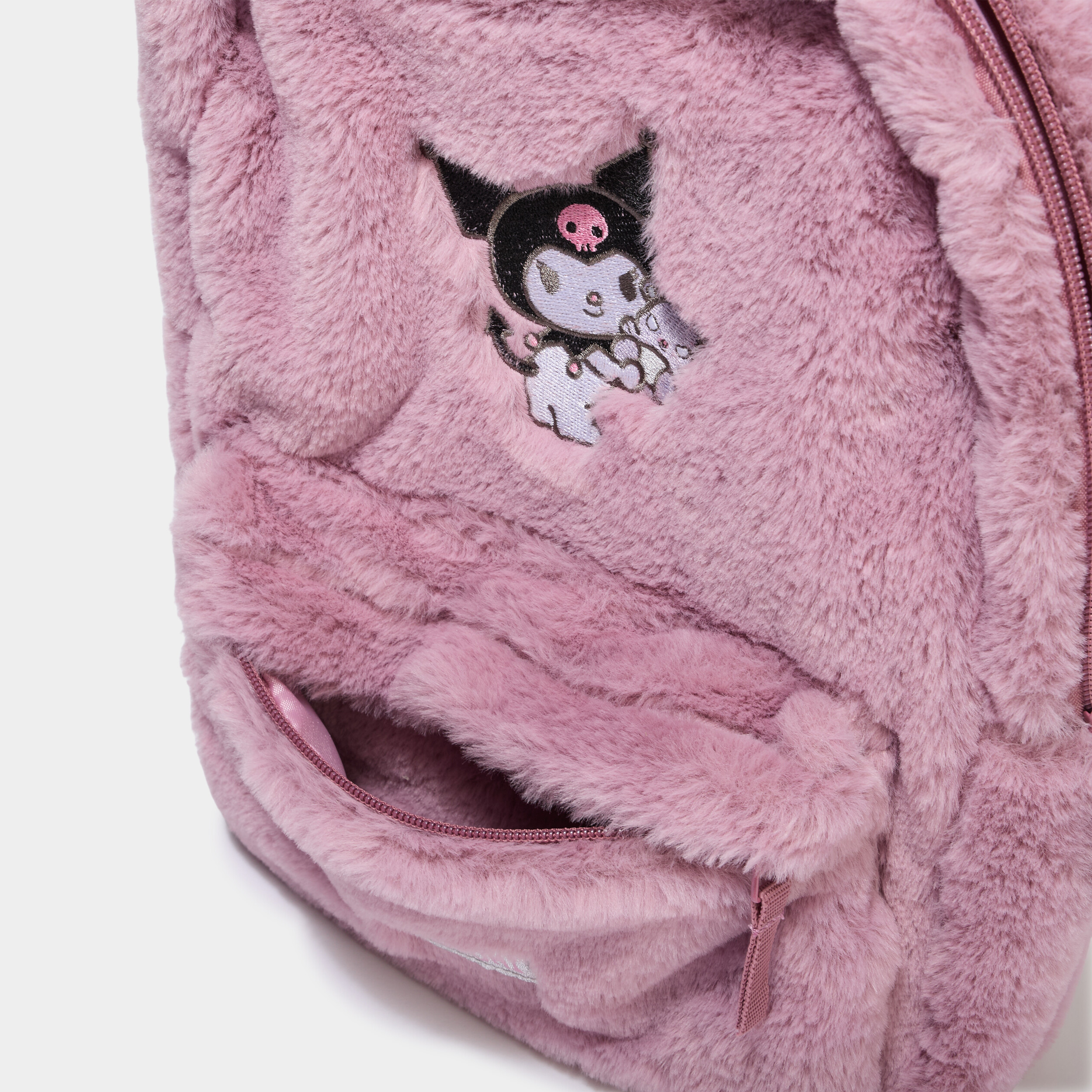 Sac &agrave; dos fausse fourrure Kuromi multicolore fille