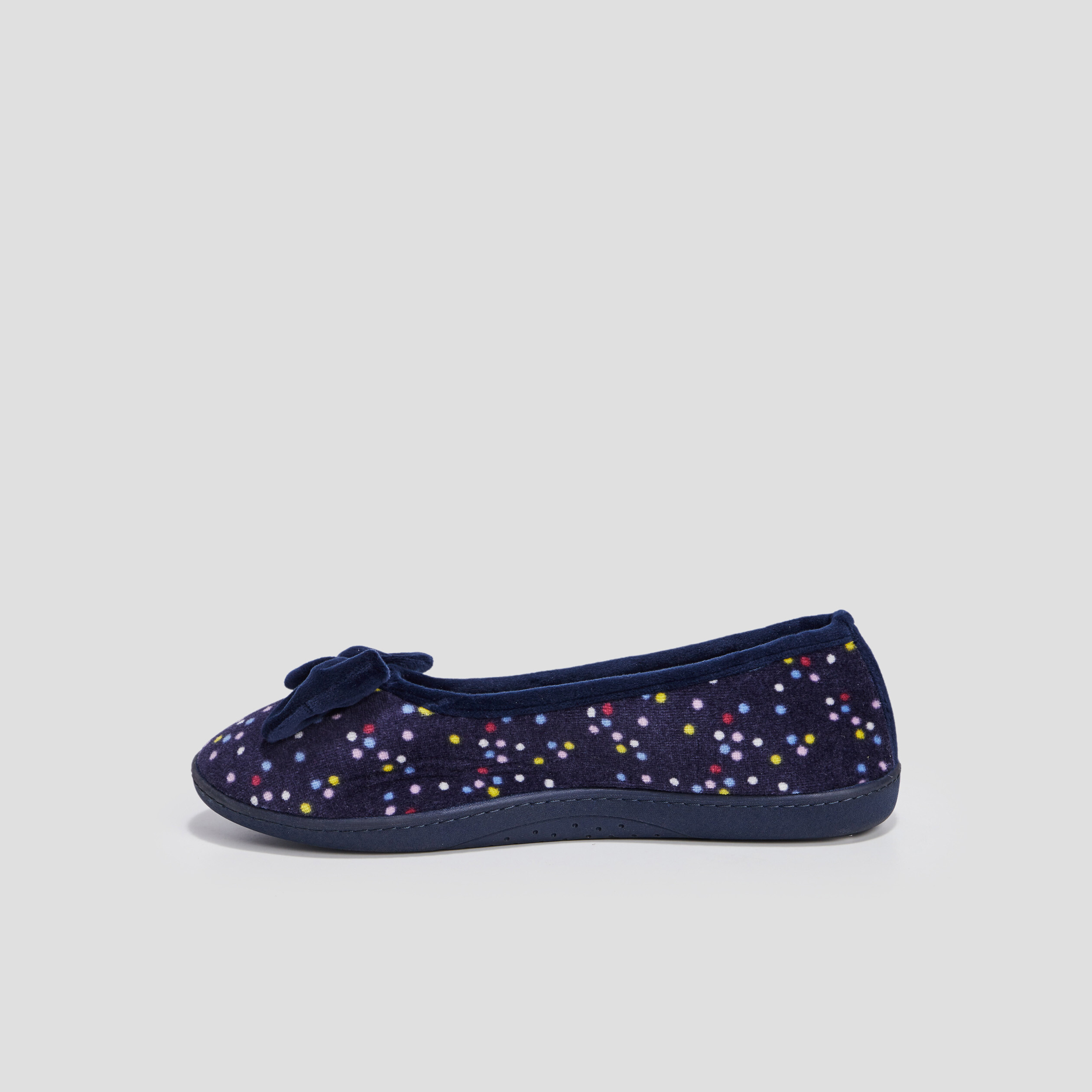 chaussons ballerines isotoner bleu femme Chaussons ballerines Isotoner bleu femme