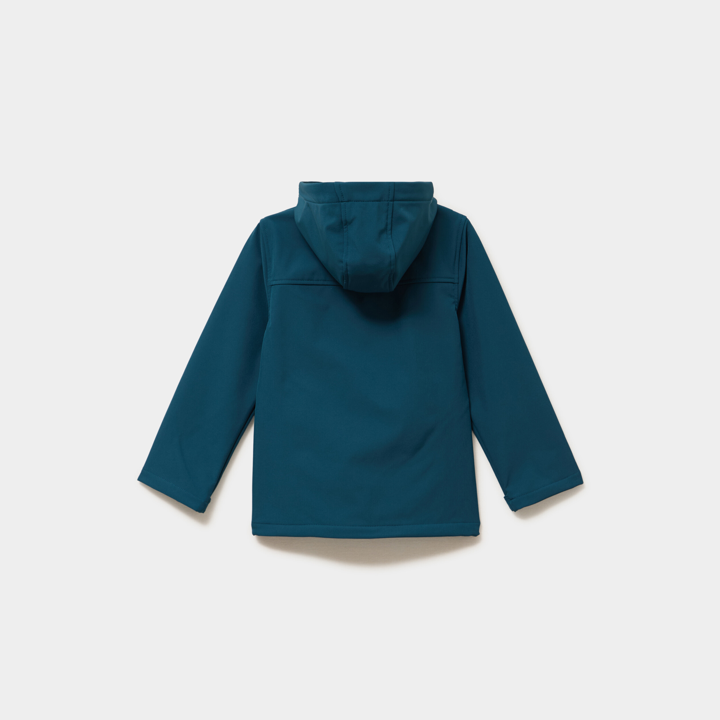 Blouson d&eacute;perlant fourr&eacute; &agrave; capuche bleu canard gar&ccedil;on