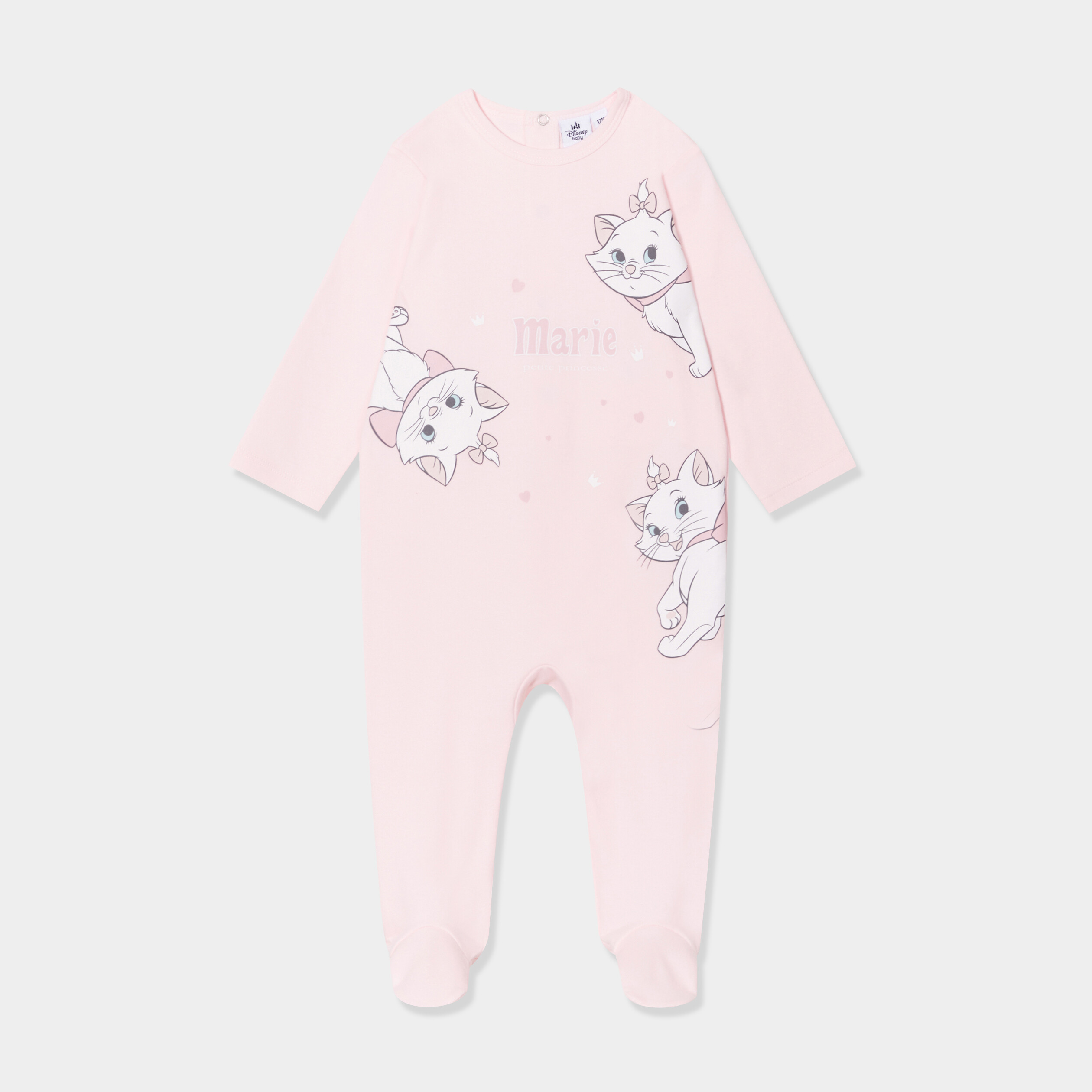 dors bien boutonne coton marie rose bebef Dors-bien boutonné coton Marie rose bébé fille