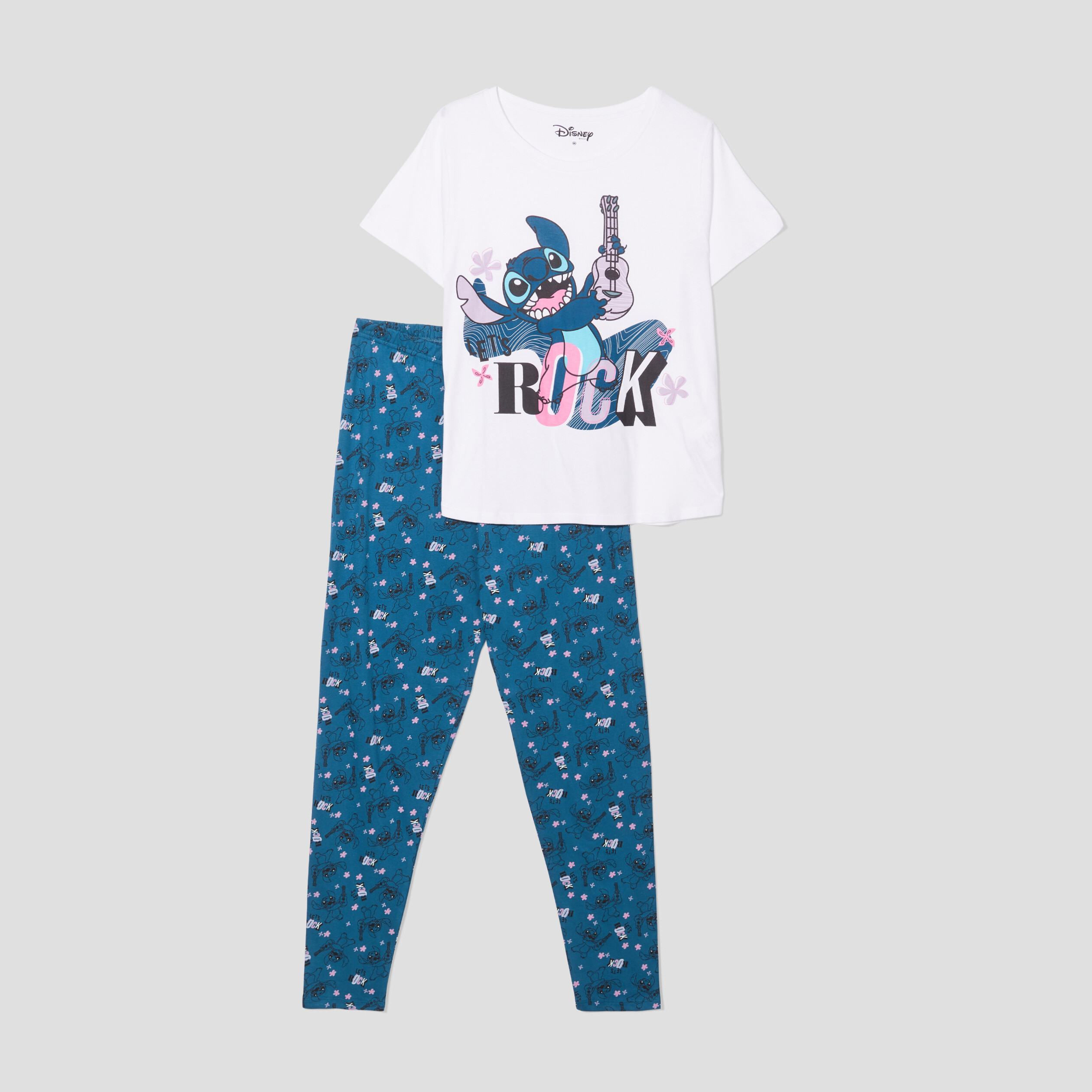 Stitch - Ensemble de pyjama femme - T-shirt / Short (Taille L)