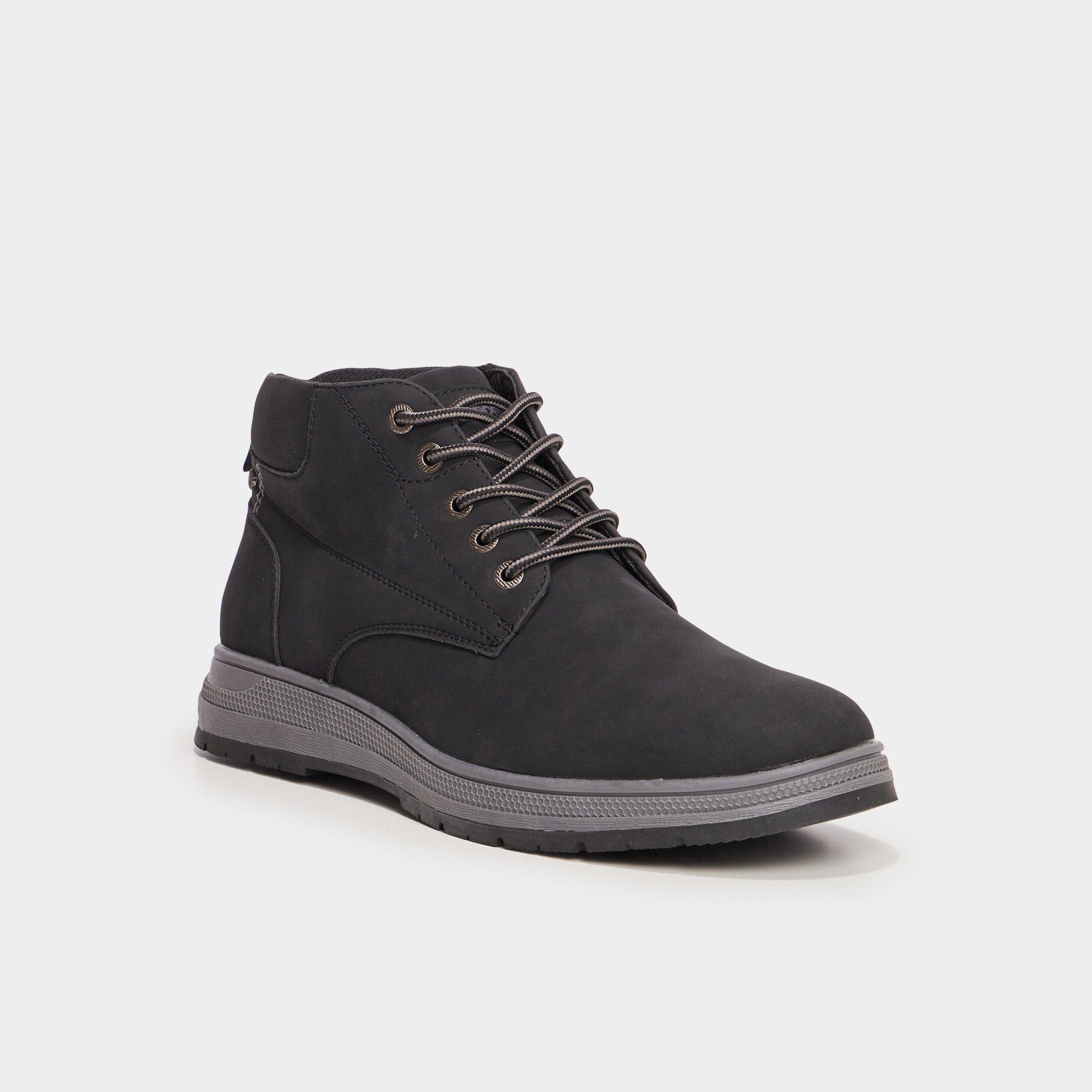 baskets montantes a lacets noir homme Baskets montantes à lacets noir homme