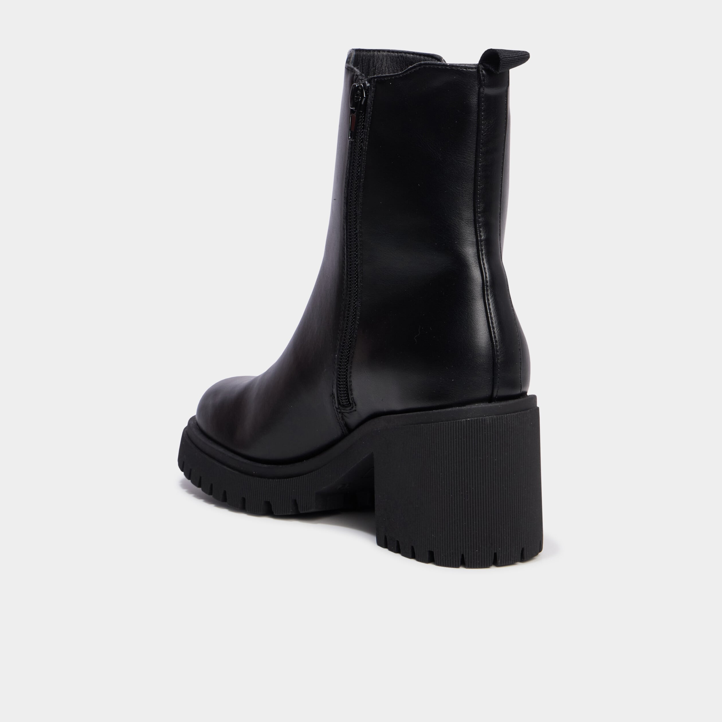 Boots chelsea &agrave; talons noir femme