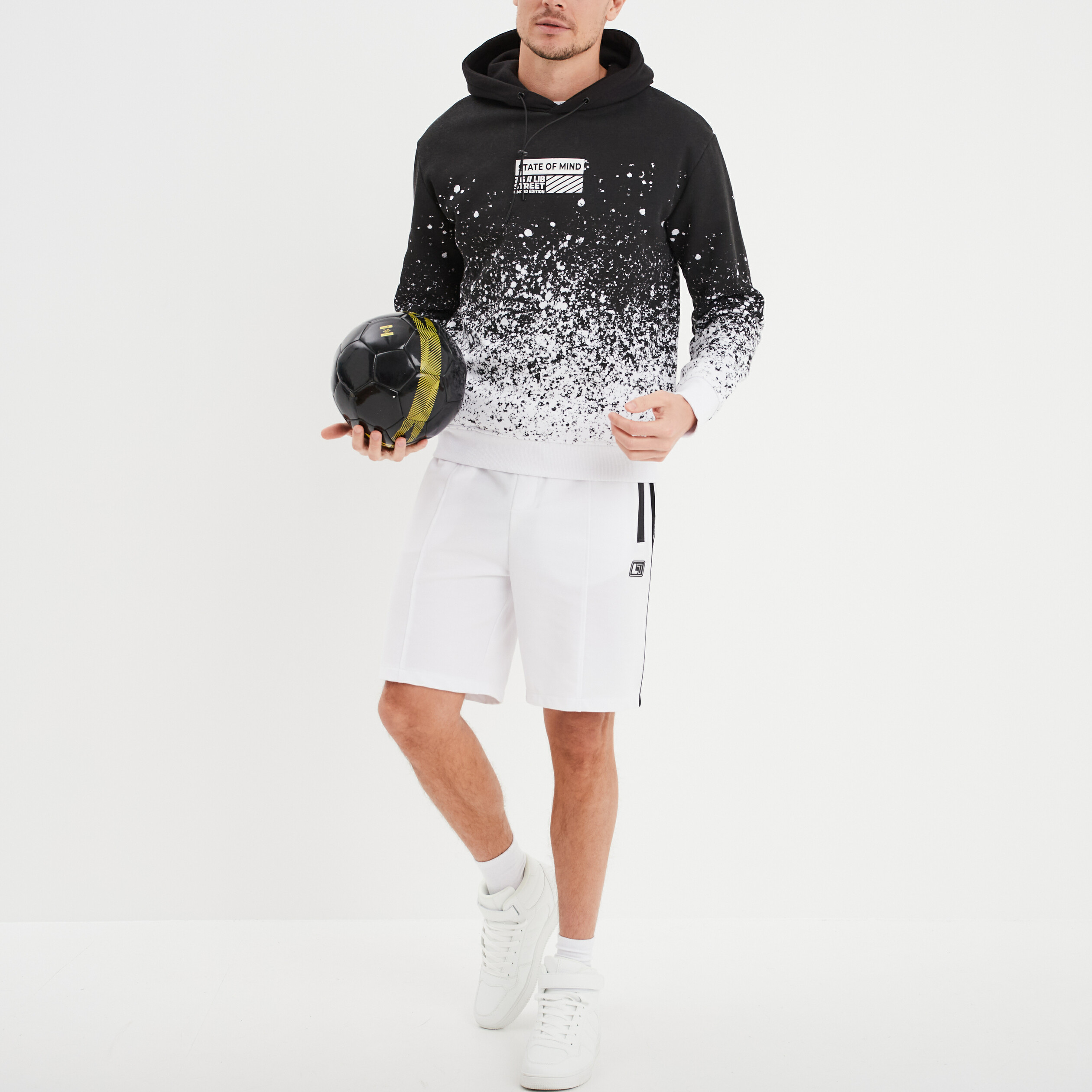 sweat a capuche hoodie liberto dip dye noir homme Sweat à capuche hoodie Liberto dip dye noir homme