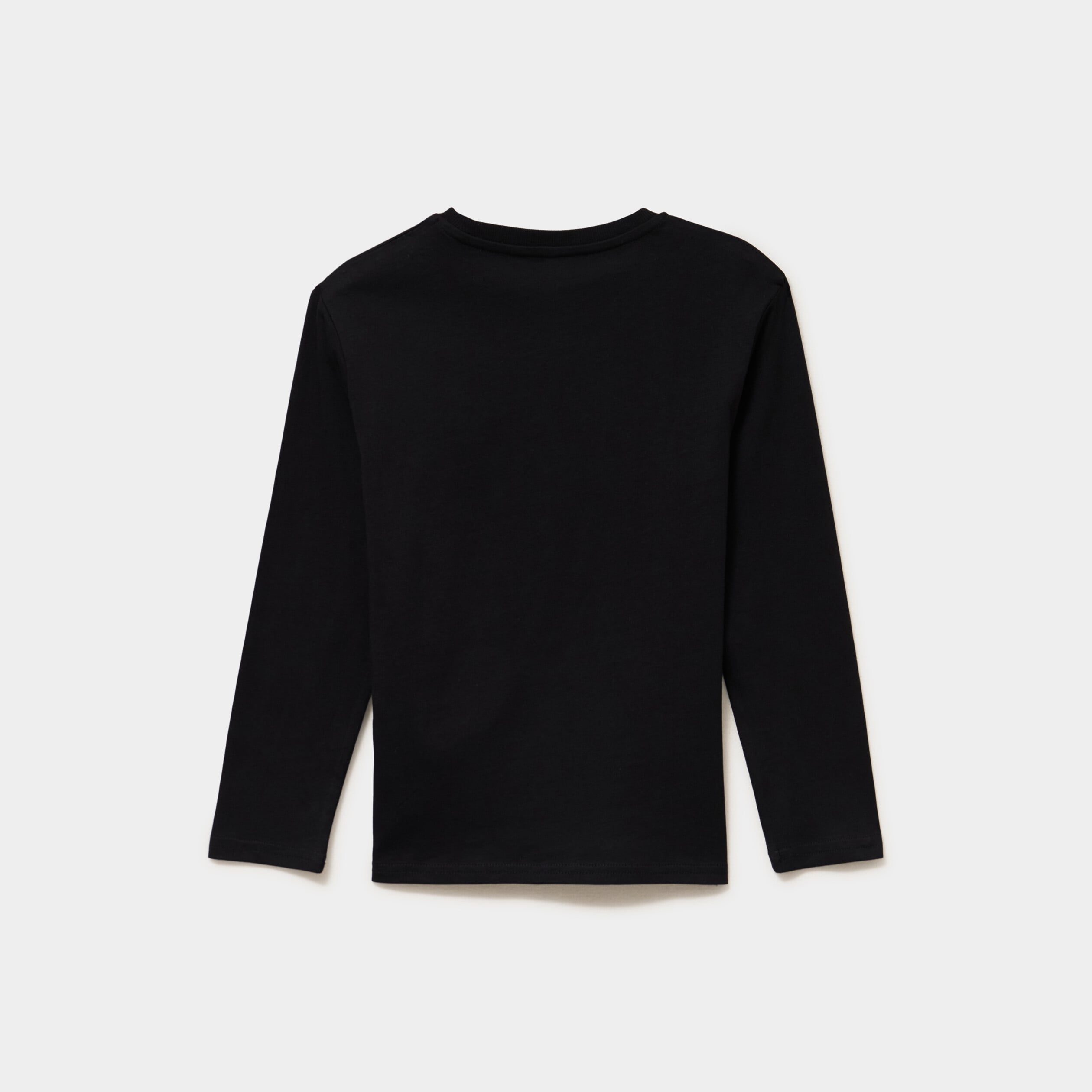 T-shirt manches longues coton noir gar&ccedil;on