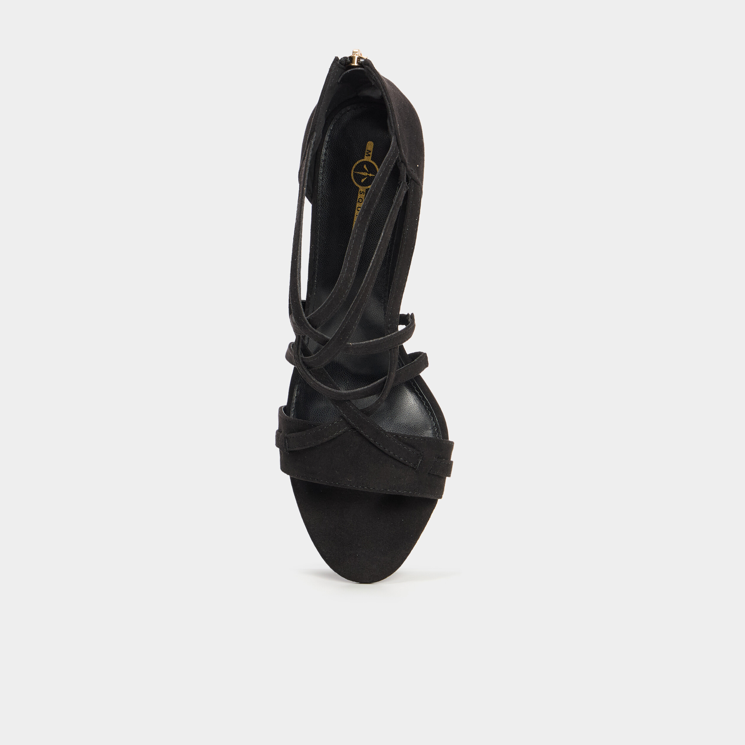 Sandales &agrave; talons noir femme