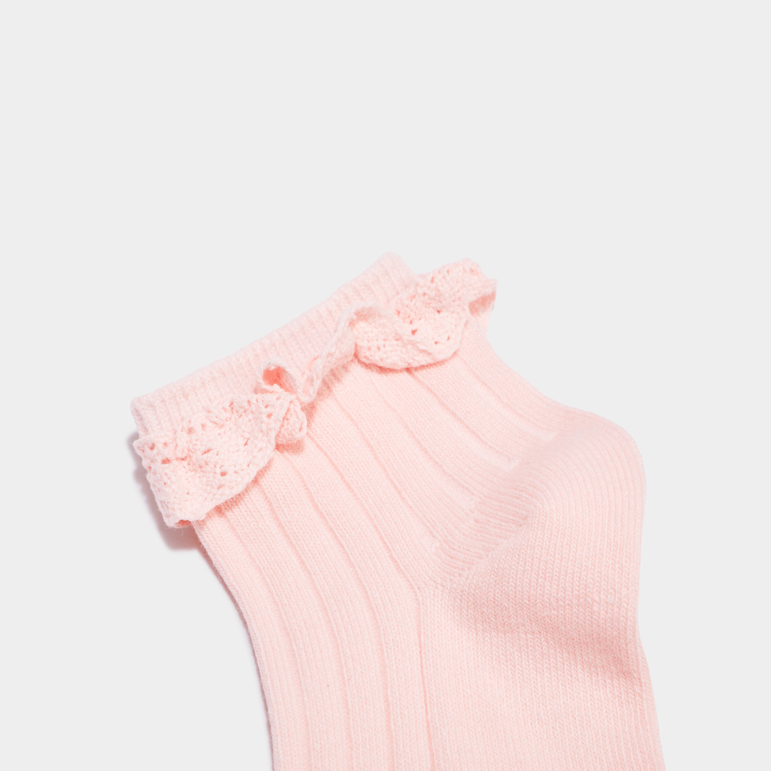 lot 2 paires chaussettes a dentelle rose fille Lot 2 paires chaussettes à dentelle rose fille