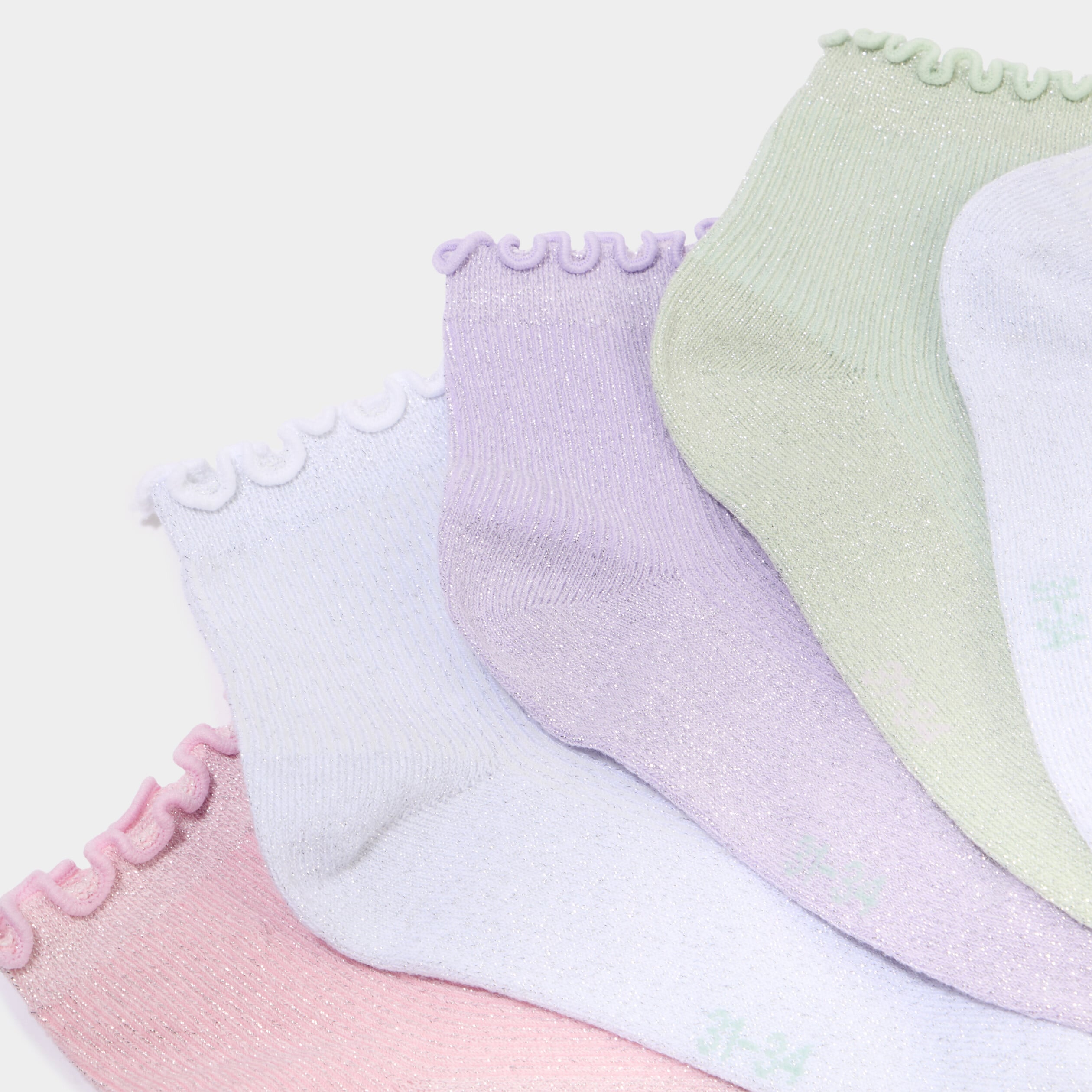 Lot 5 paires socquettes multicolore fille
