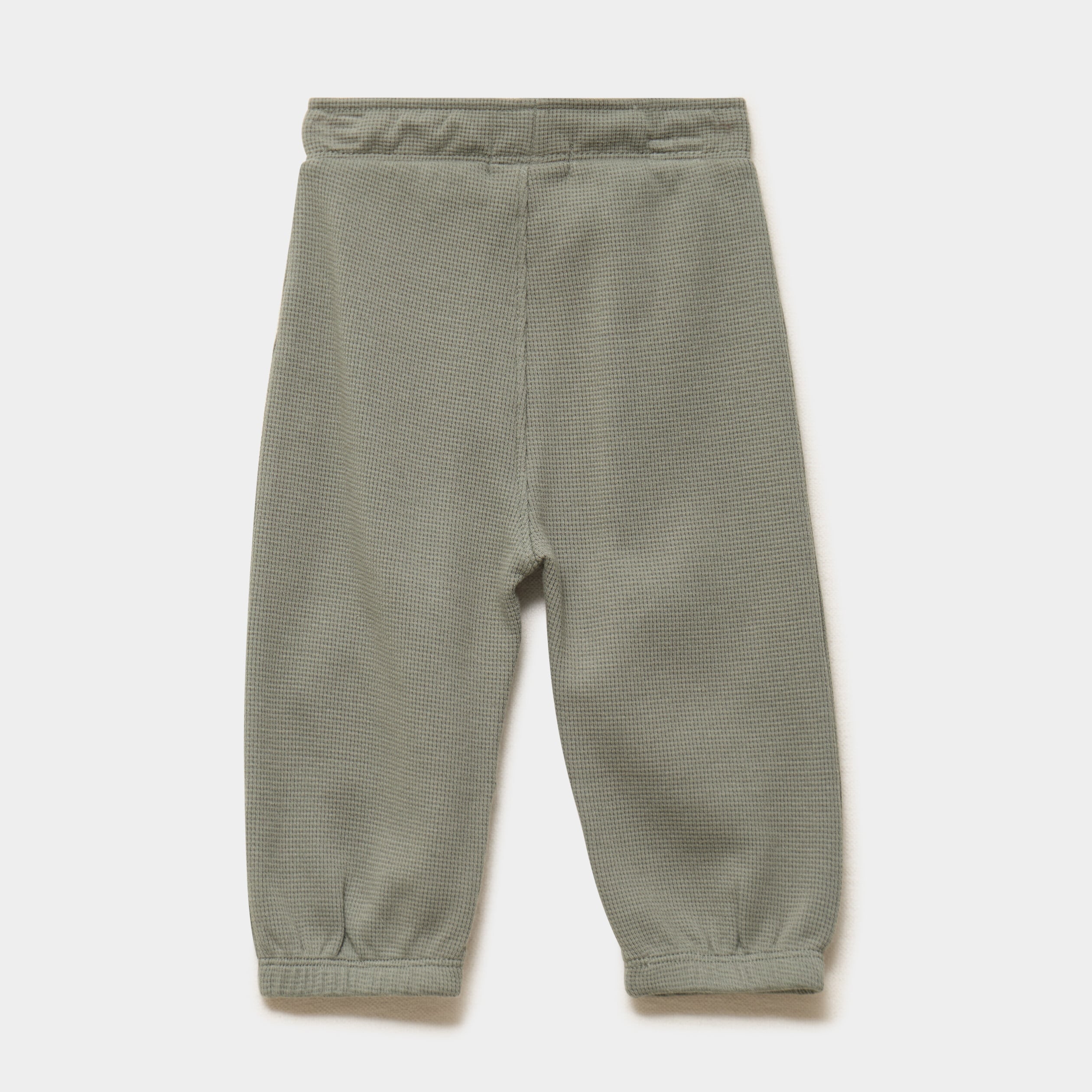 Pantalon de jogging patchs genoux coton vert kaki b&eacute;b&eacute; gar&ccedil;on