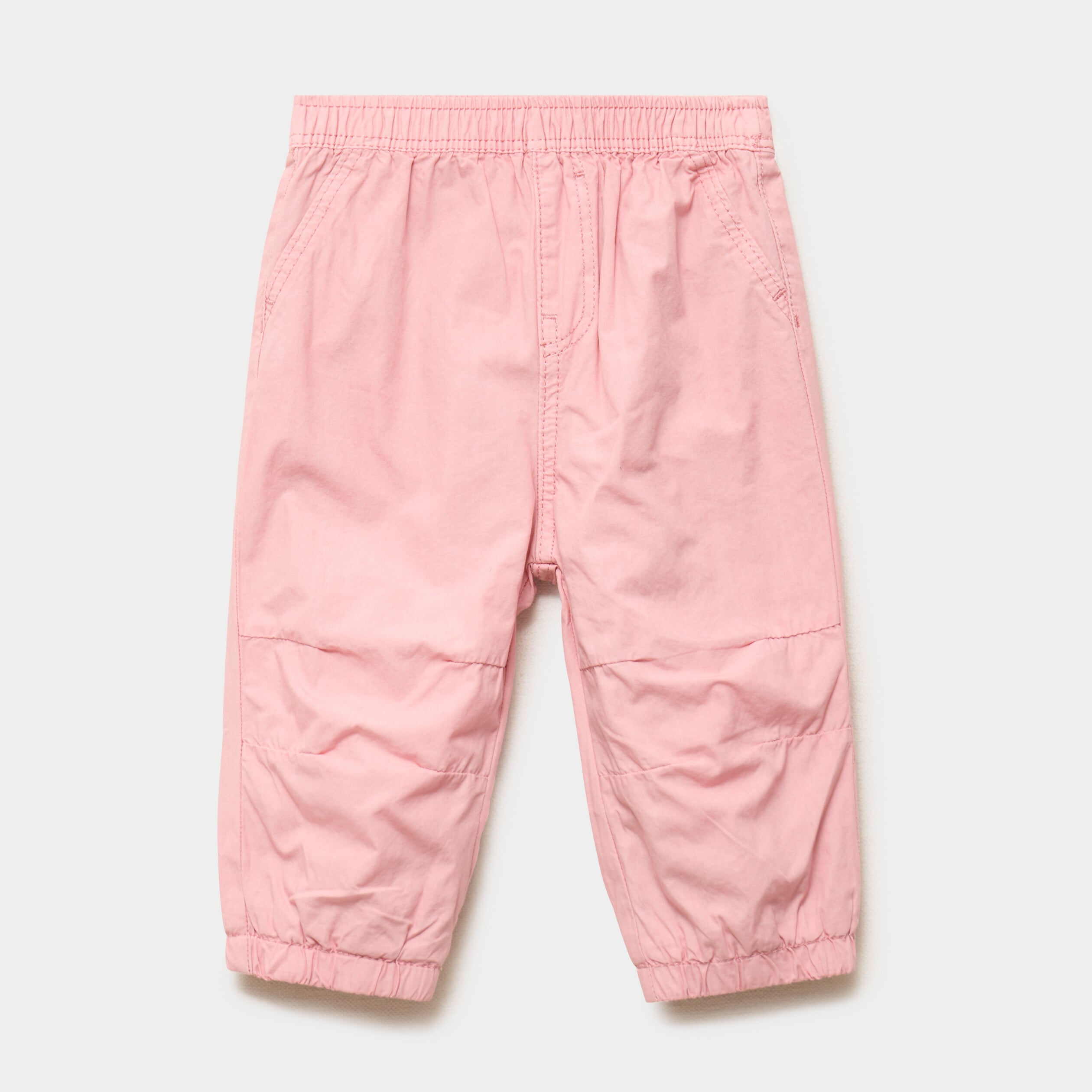 Pantalon jogger doublage coton rose poudr&eacute;e b&eacute;b&eacute; fille