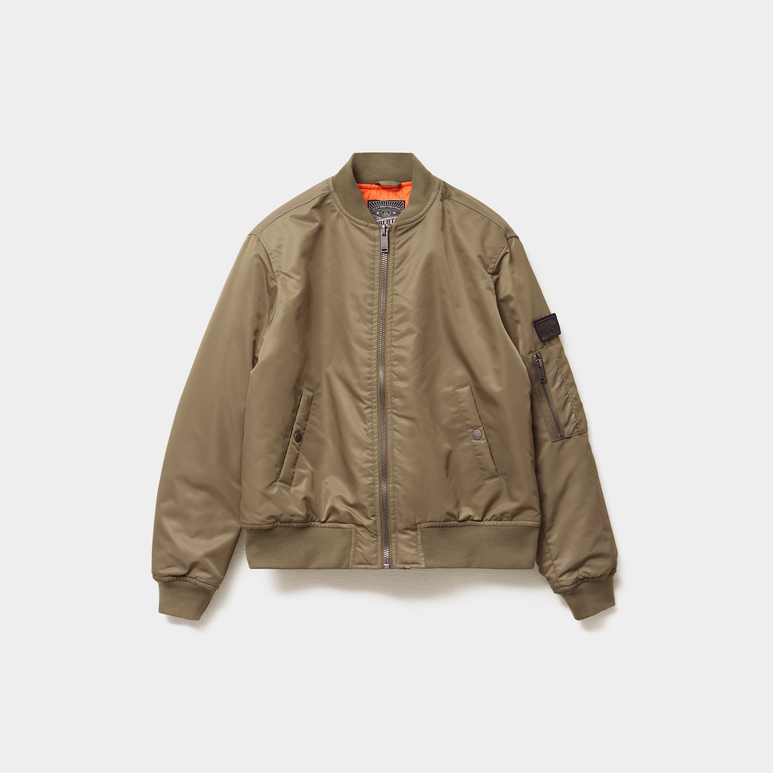 Blouson d&eacute;perlant col teddy vert kaki femme