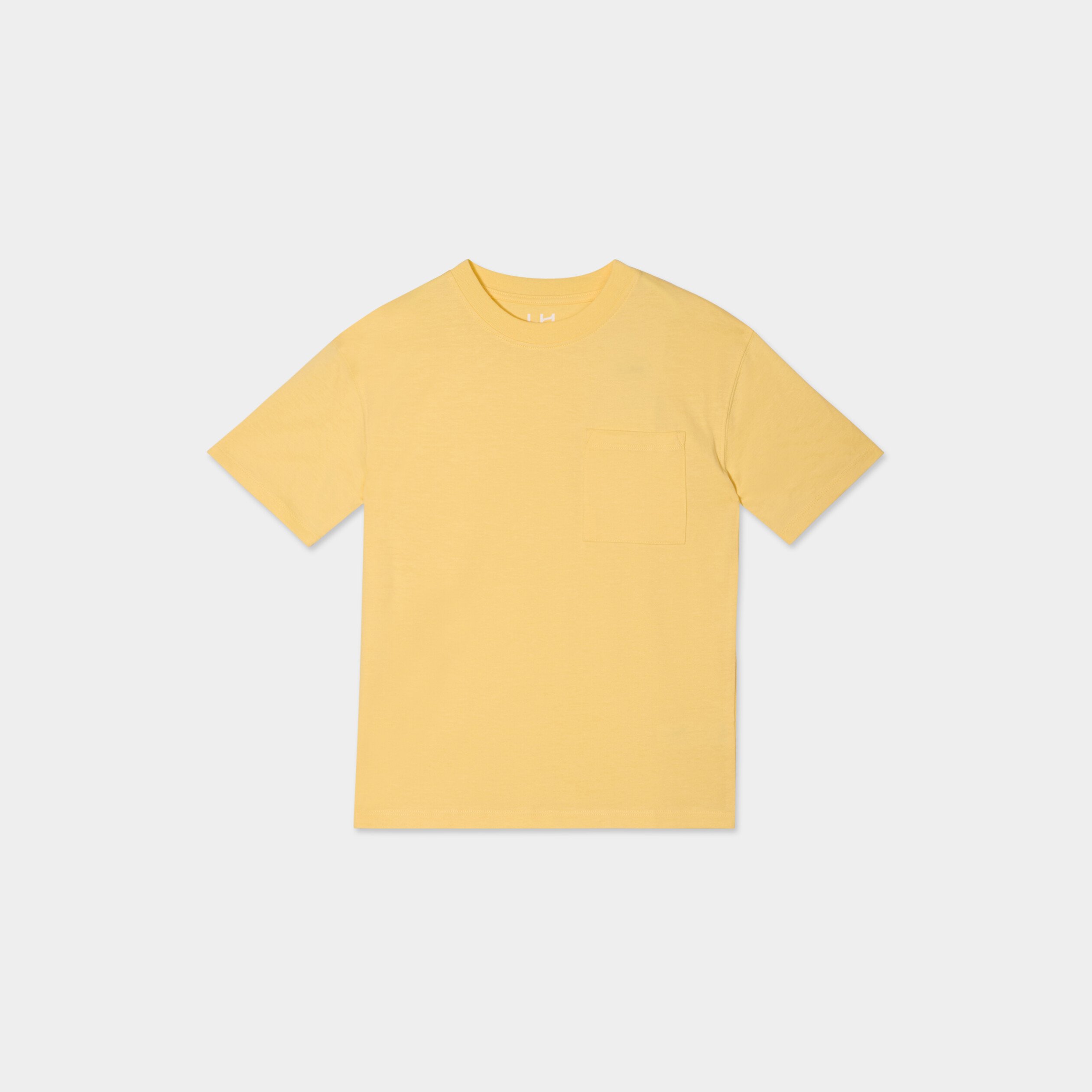t shirt oversize 1 poche manches courtes jaune clair garcon T-shirt oversize 1 poche manches courtes jaune clair garçon