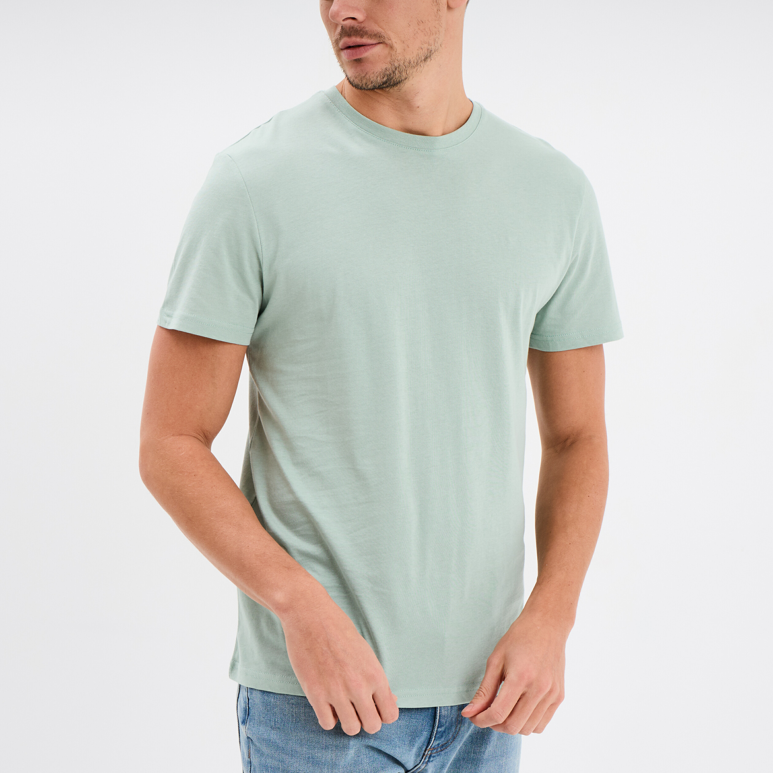 Lot De 4 T-shirts Manches Courtes Jean Pascal - Tailles M/L - Bleu, Blanc, Gris - Occasion Bon état