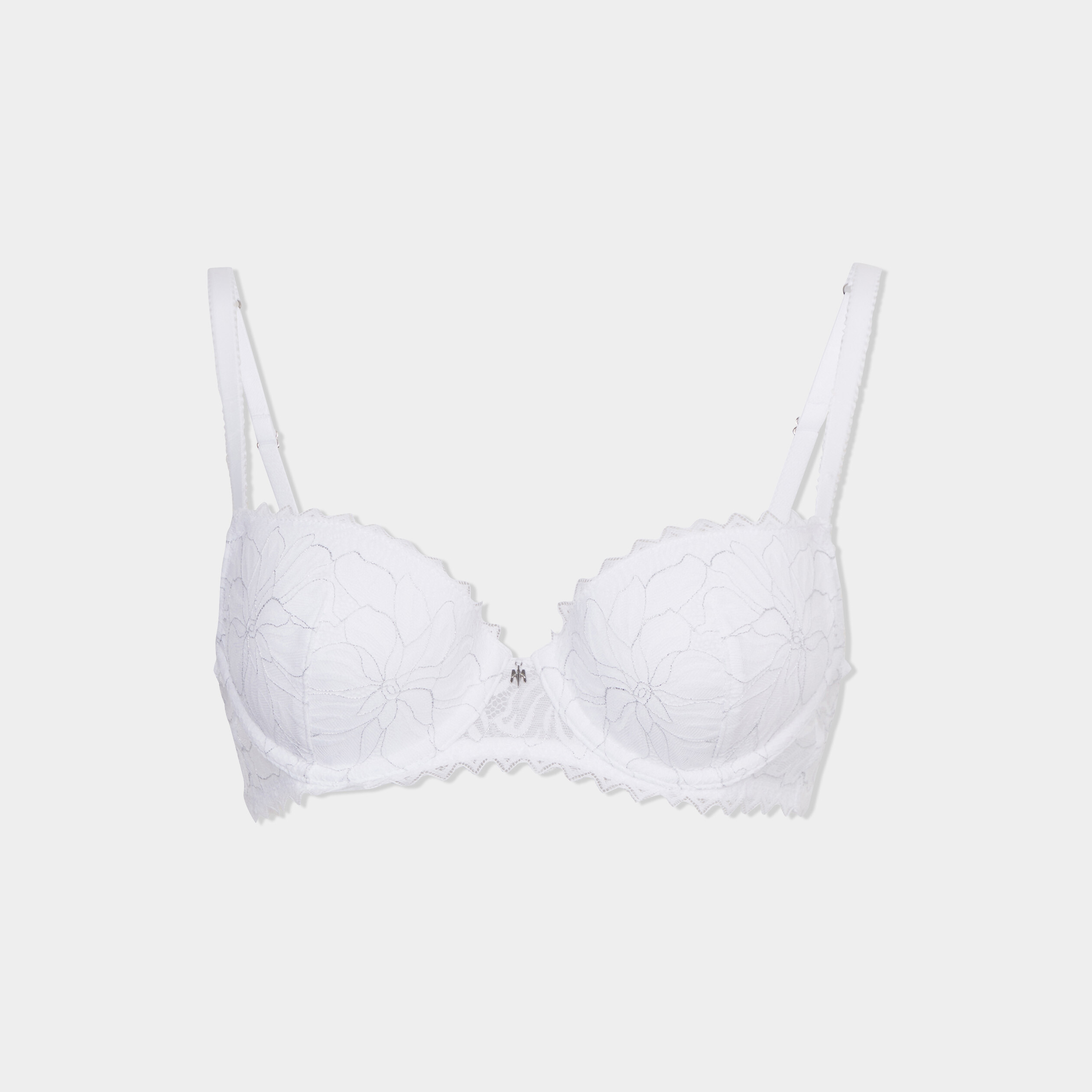 Soutien-gorge corbeille paddé dentelle blanc femme