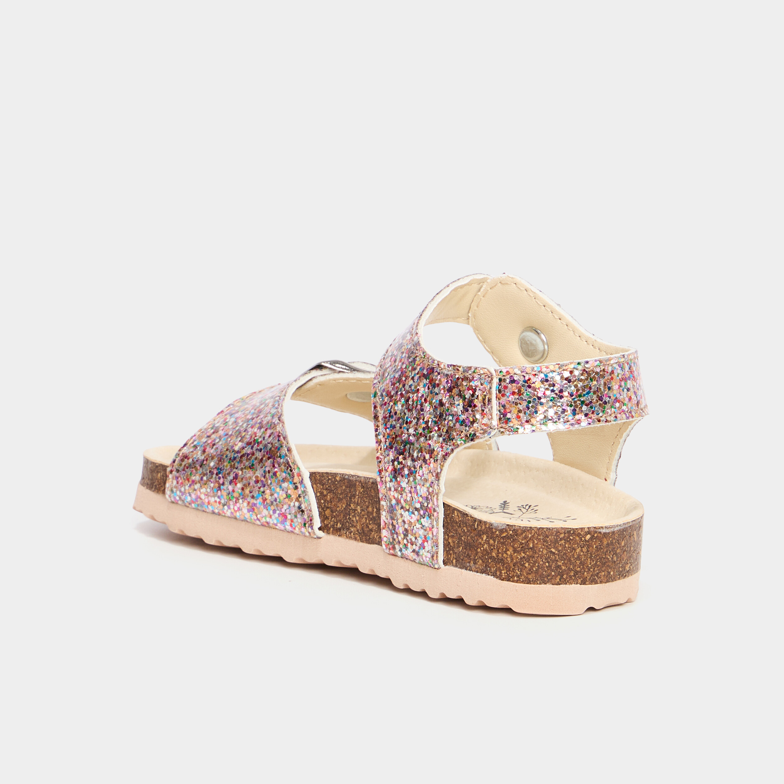 Sandales &agrave; paillettes multicolore fille