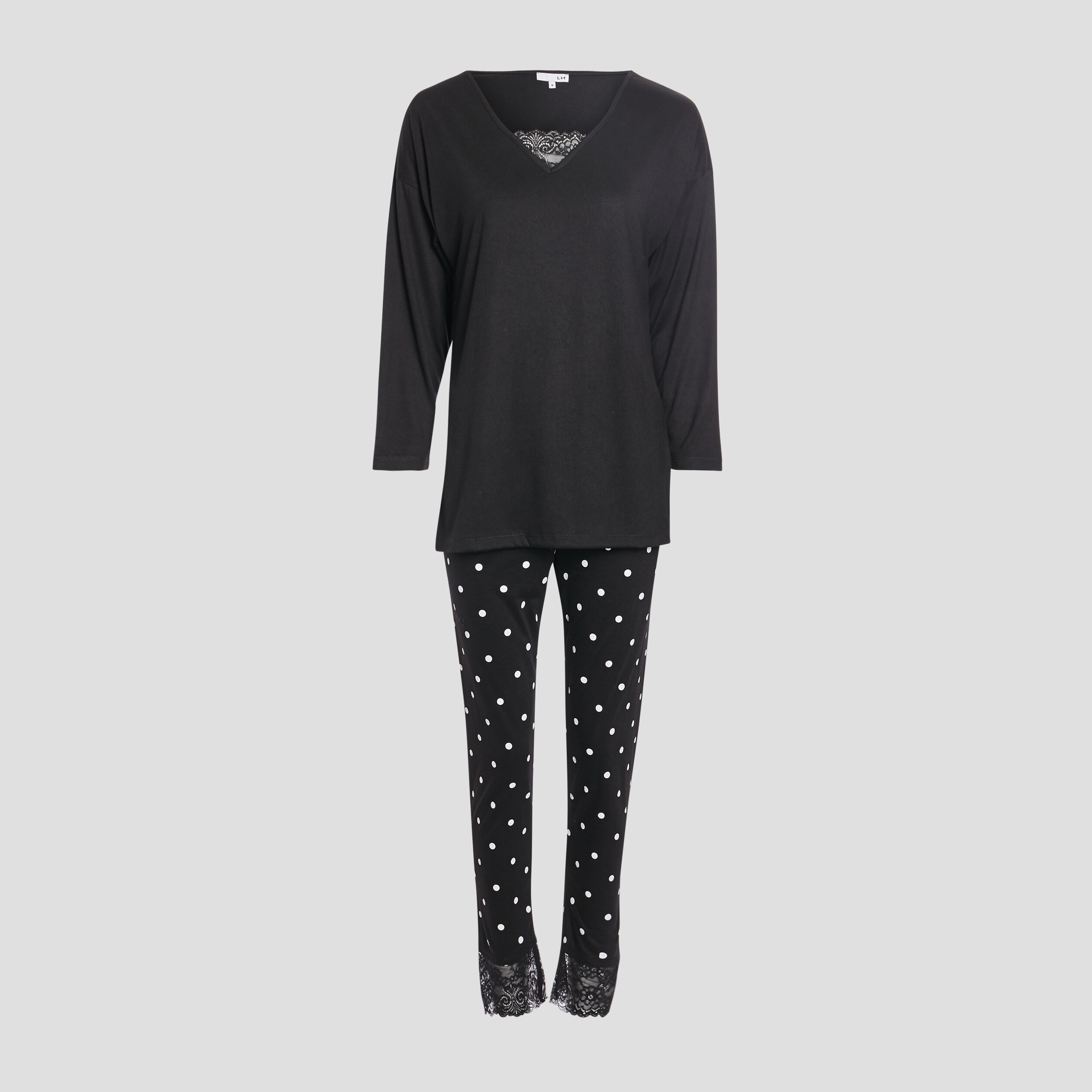 ensemble pyjama 2 pieces noir femme Ensemble pyjama 2 pièces noir femme