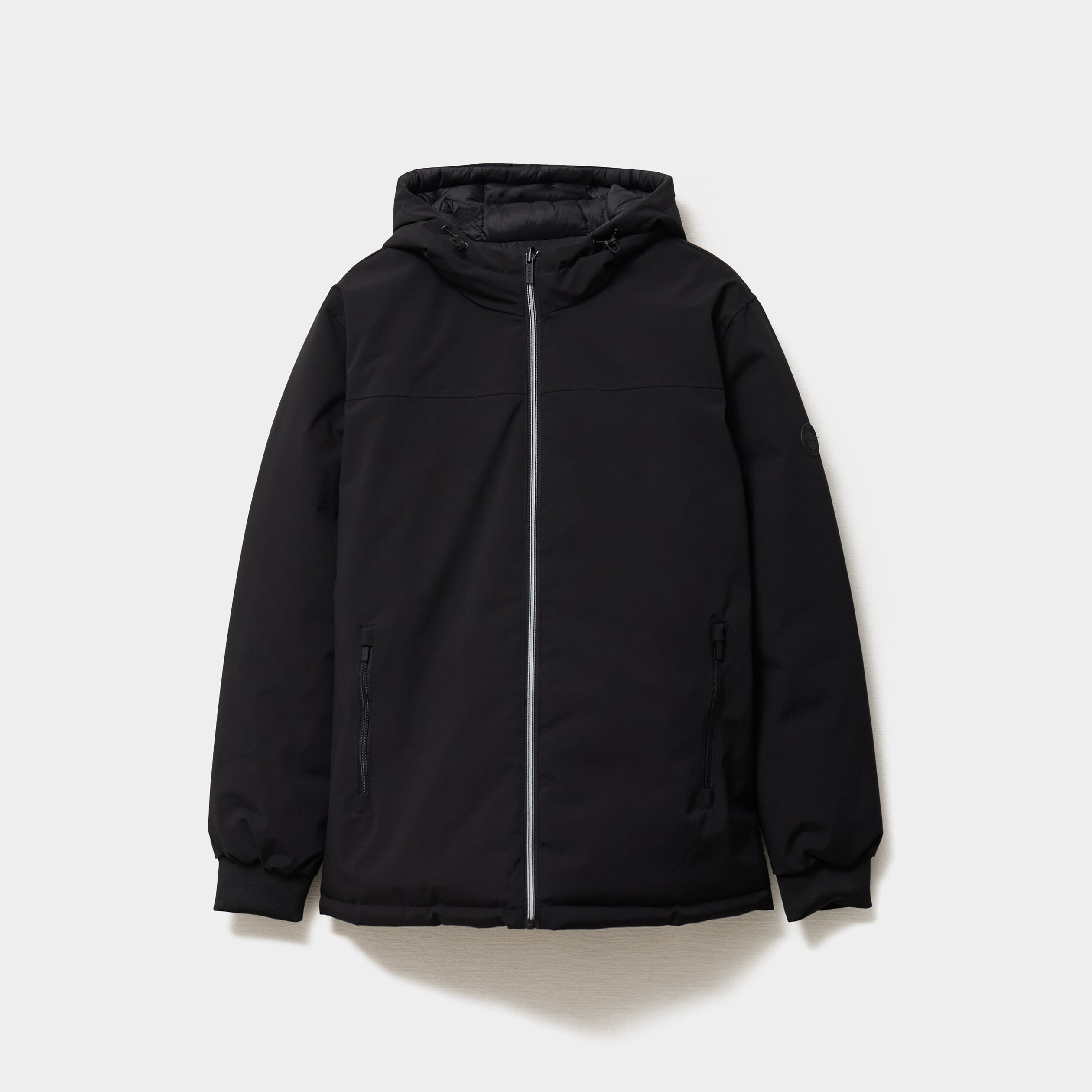 Blouson r&eacute;versible &agrave; capuche zipp&eacute; noir homme