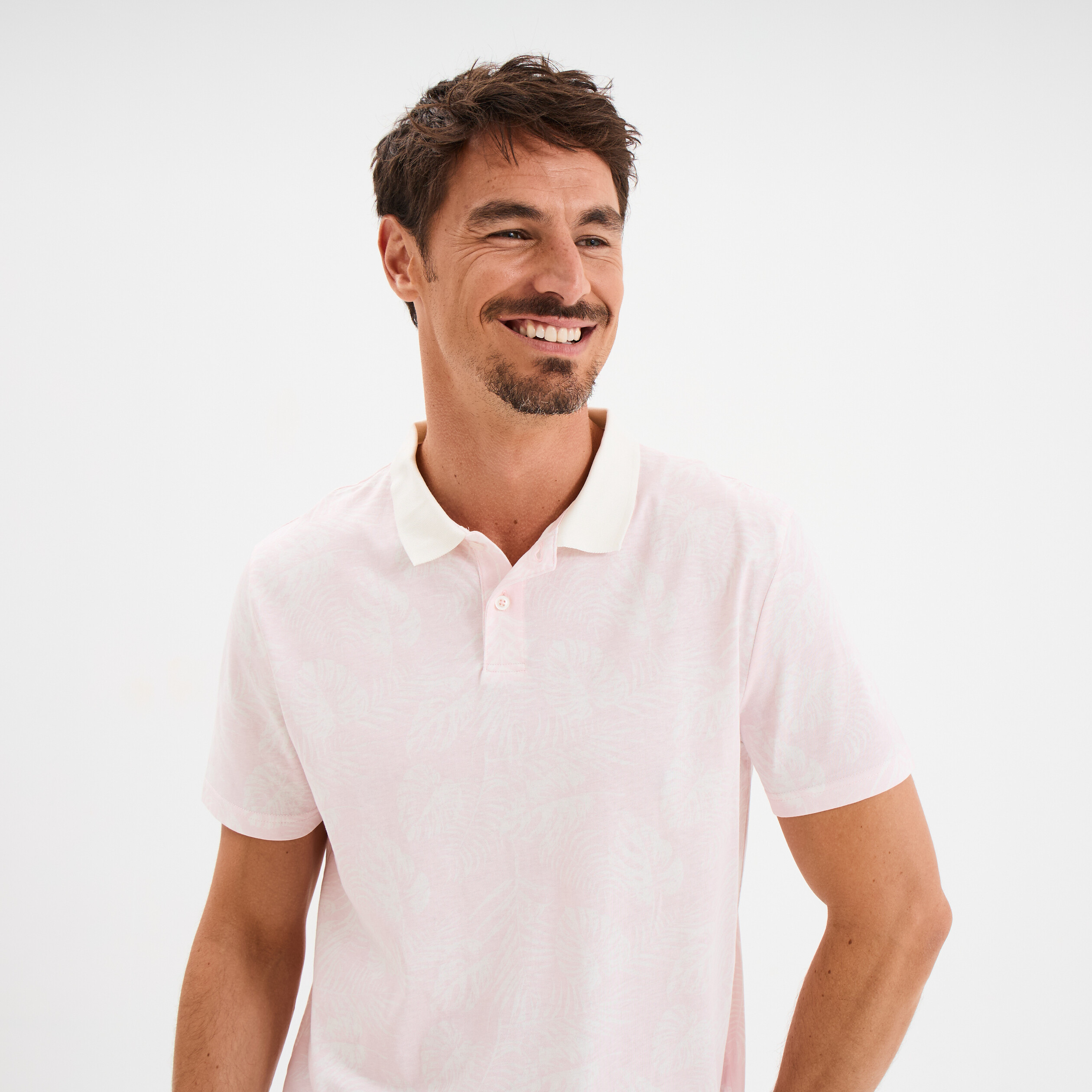 polo manches courtes coton rose homme Polo manches courtes coton rose homme