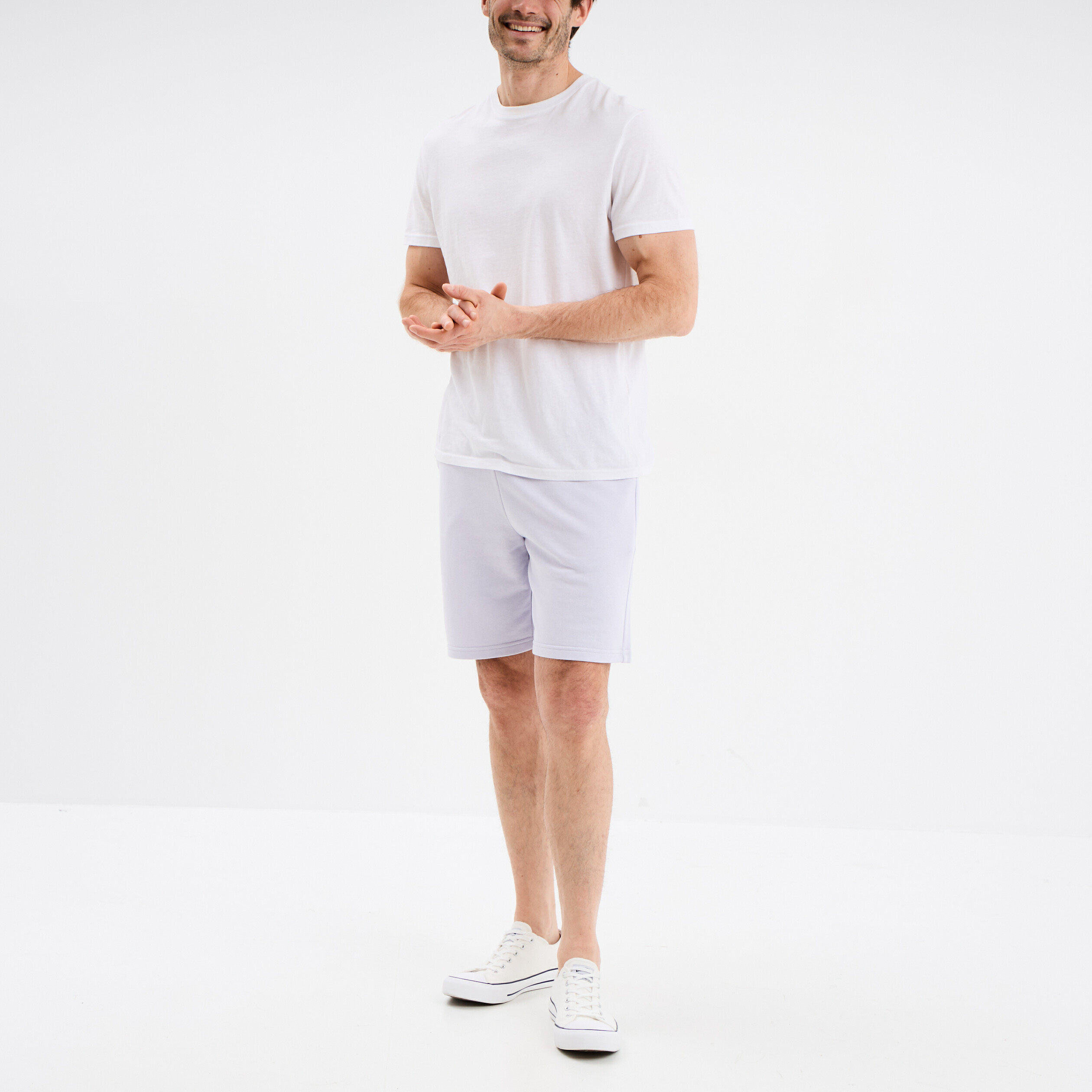 short de jogging en molleton parme homme Short de jogging en molleton parme homme