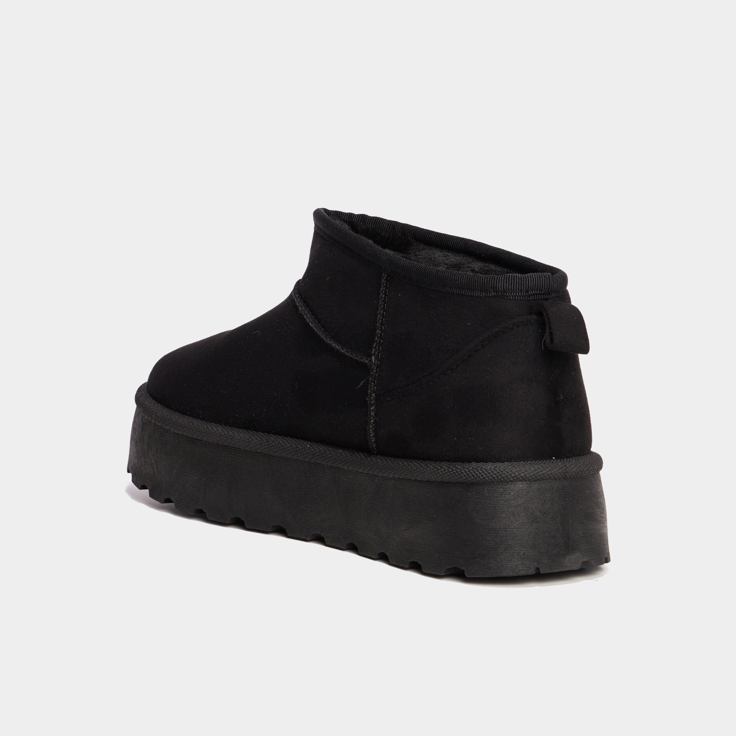 Bottines compens&eacute;es fourr&eacute;es Creeks noir femme