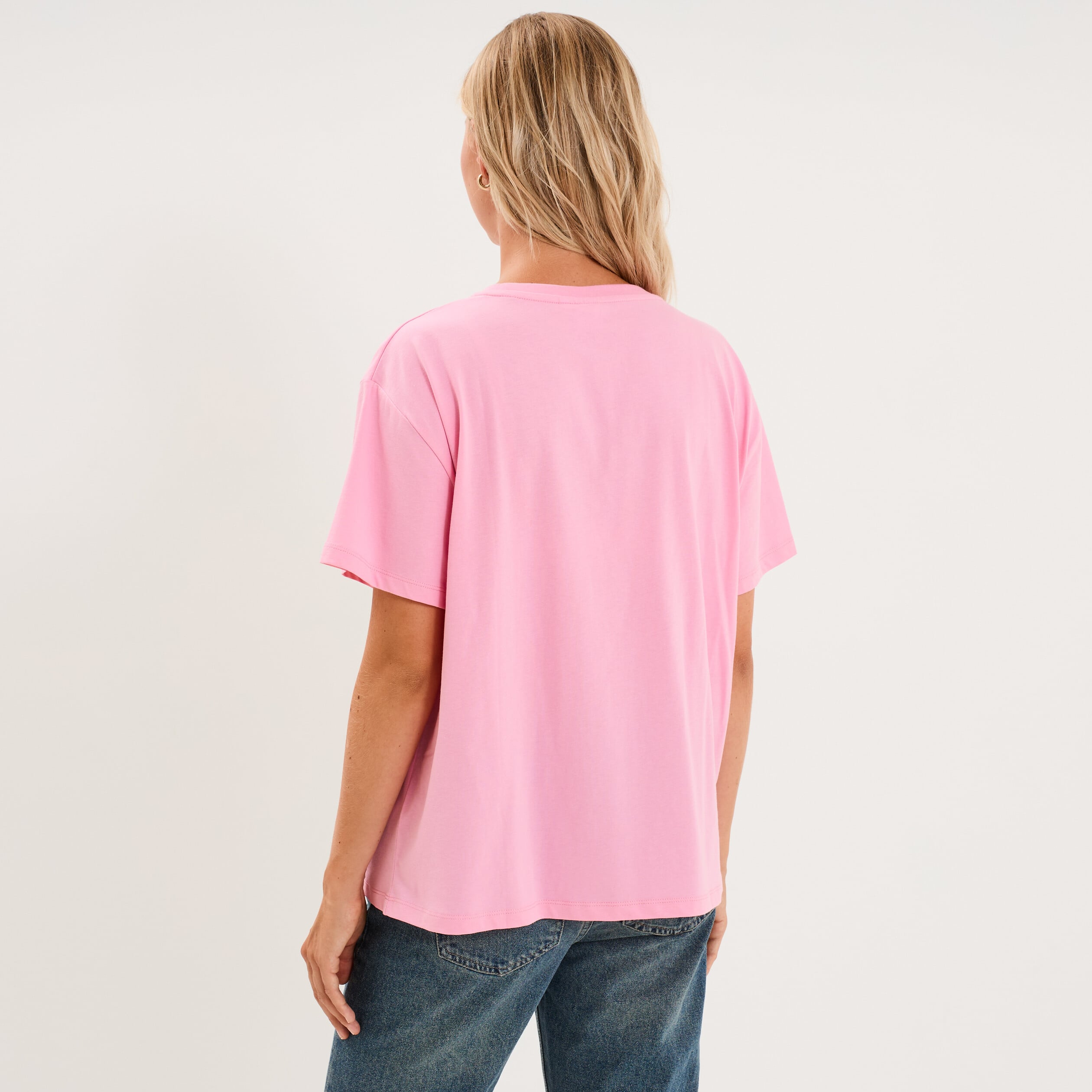 T-shirt manches courtes Smiley World rose pastel femme