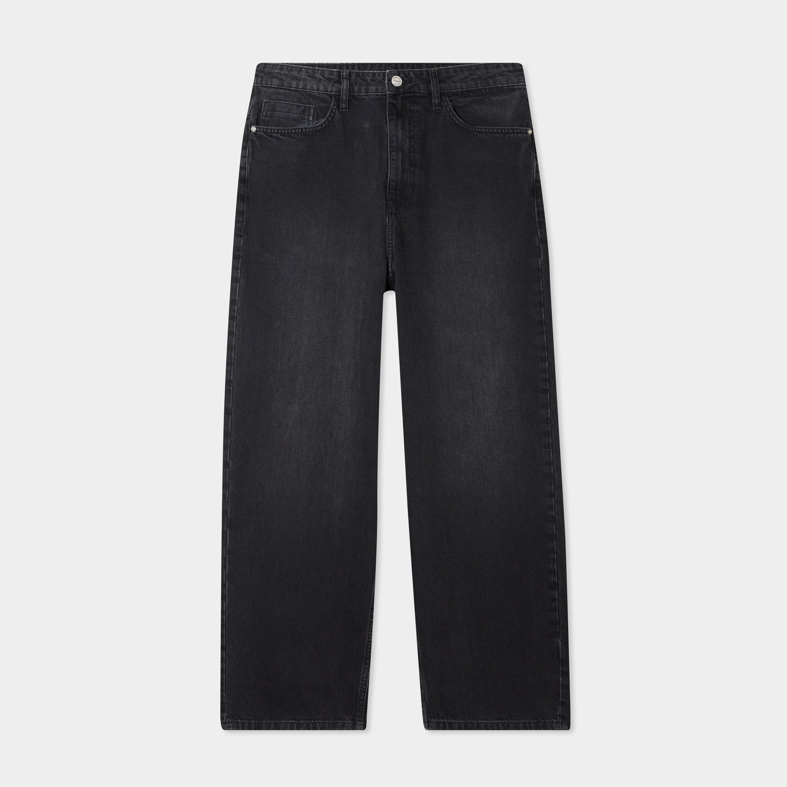 Jeans baggy 5 poches coton denim noir homme
