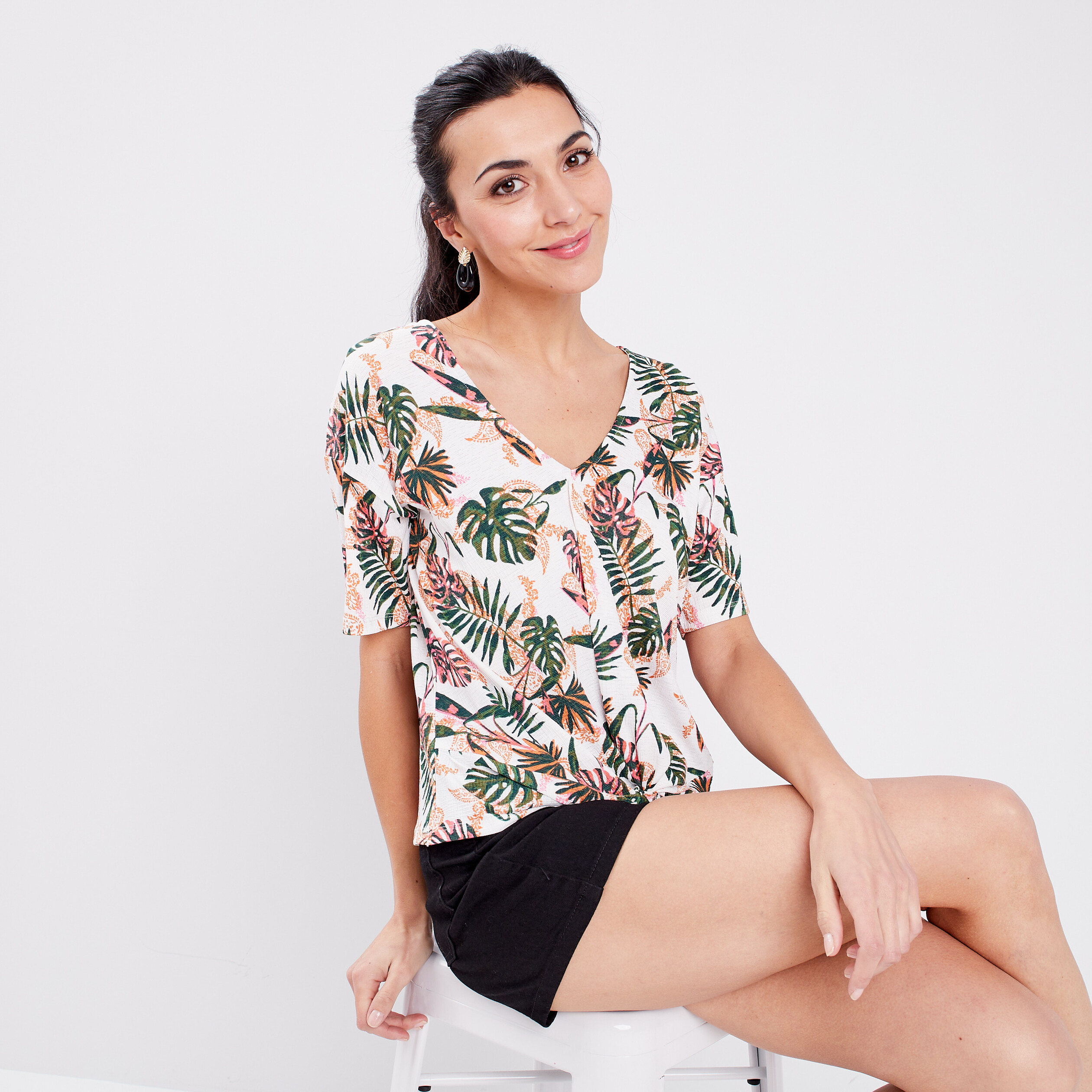 Tee shirt ecru femme online
