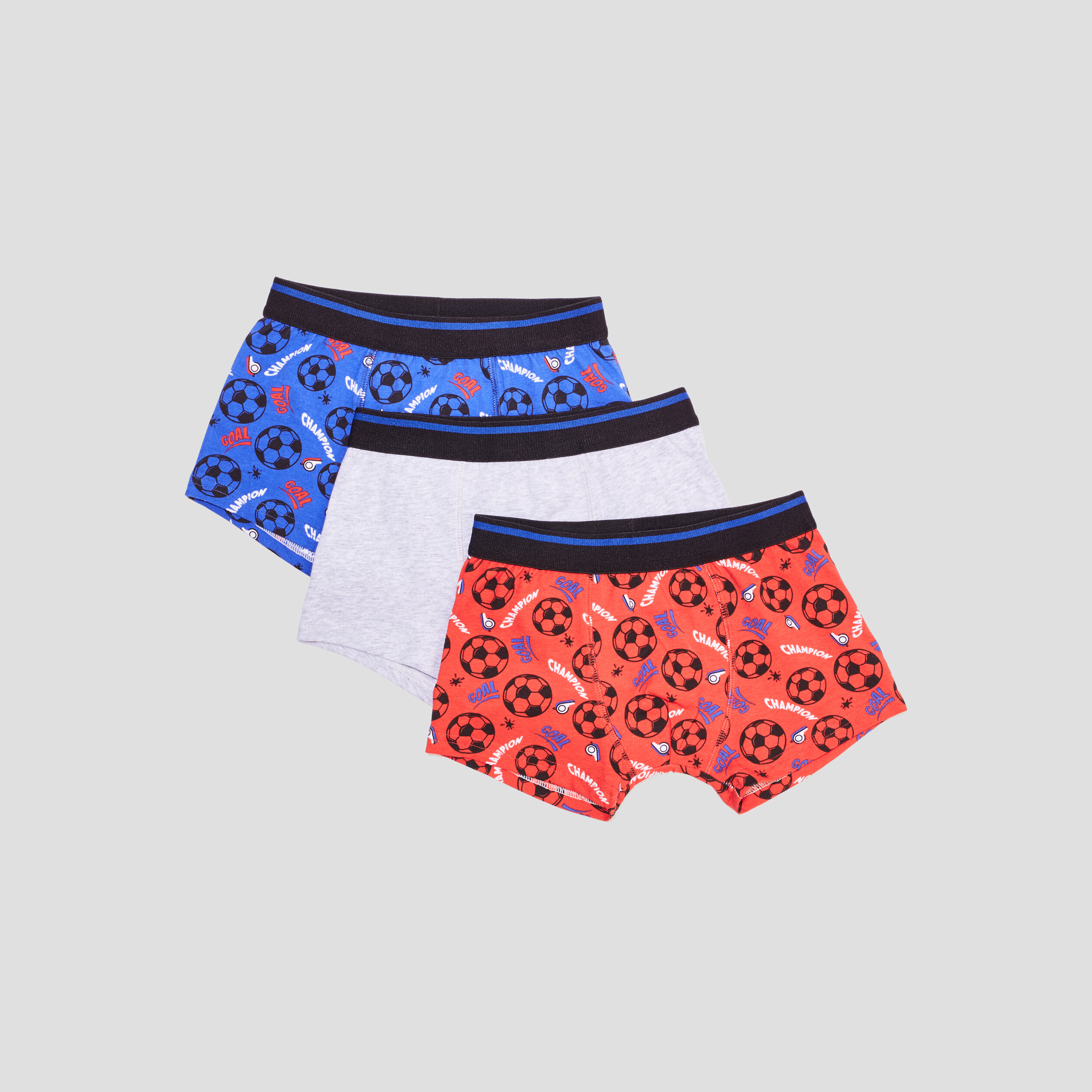 lot 3 boxers football gris garcon Lot 3 boxers football gris garçon