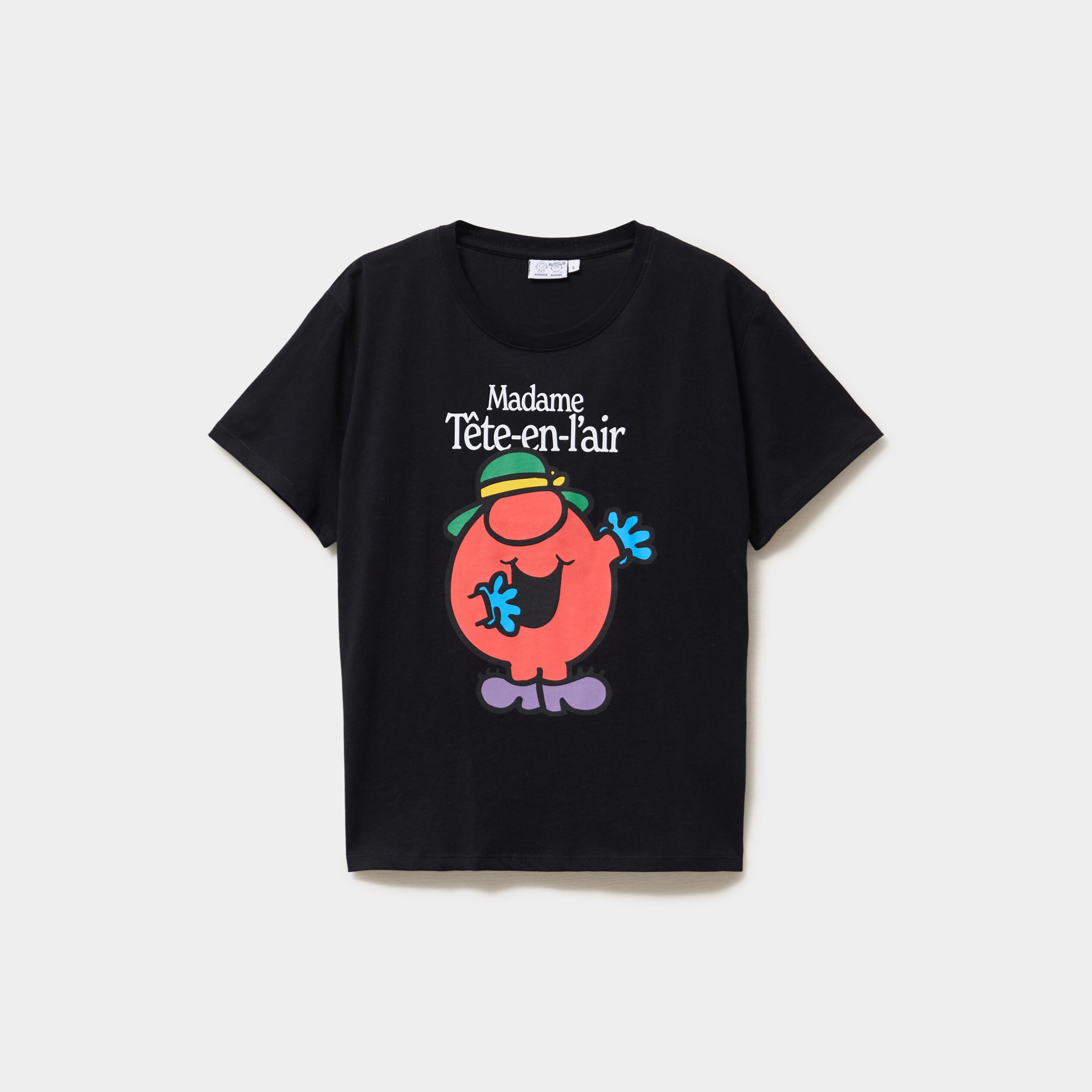 T-shirt madame t&ecirc;te-en-l'air noir femme