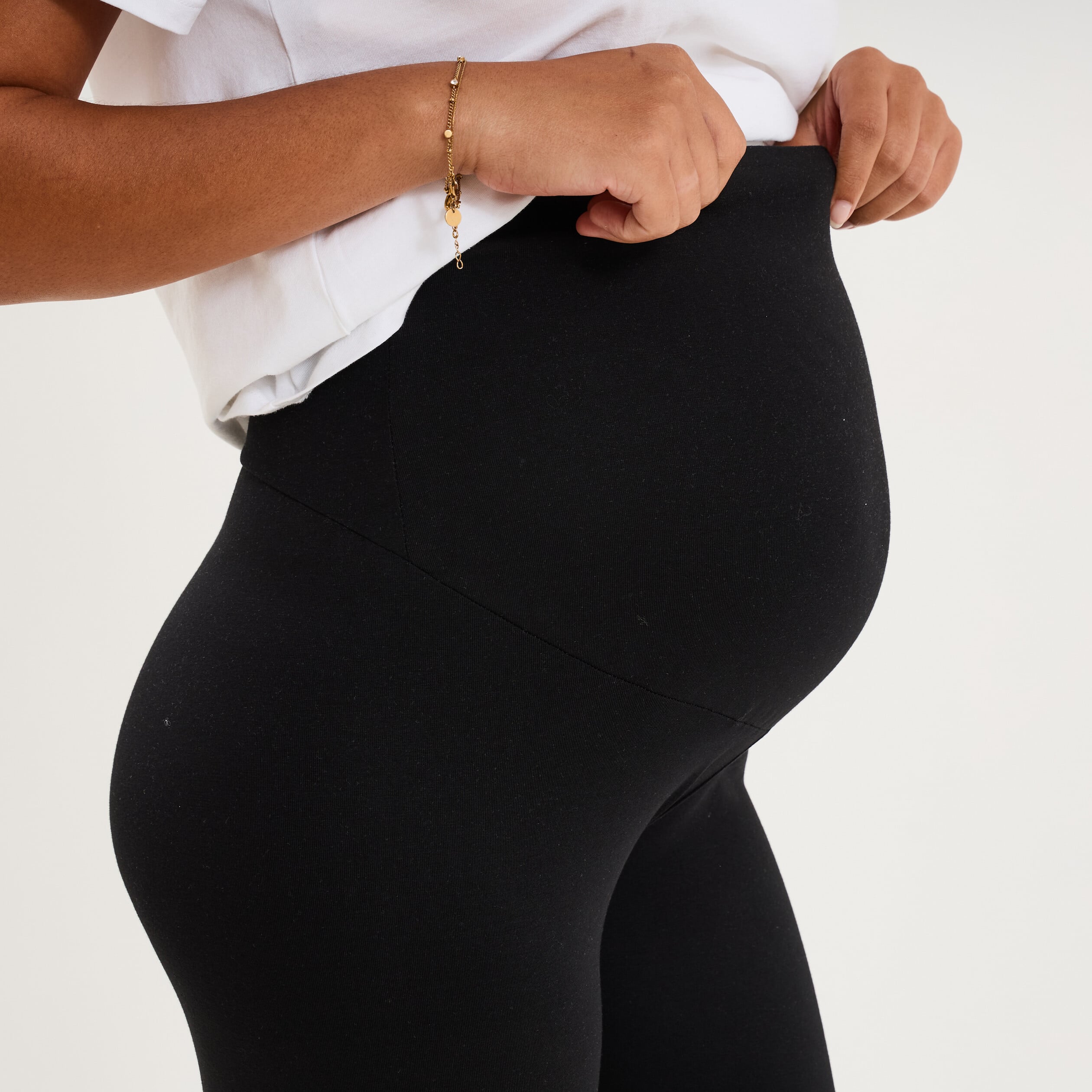 Legging 7/8&egrave;me grossesse noir femme maternit&eacute;