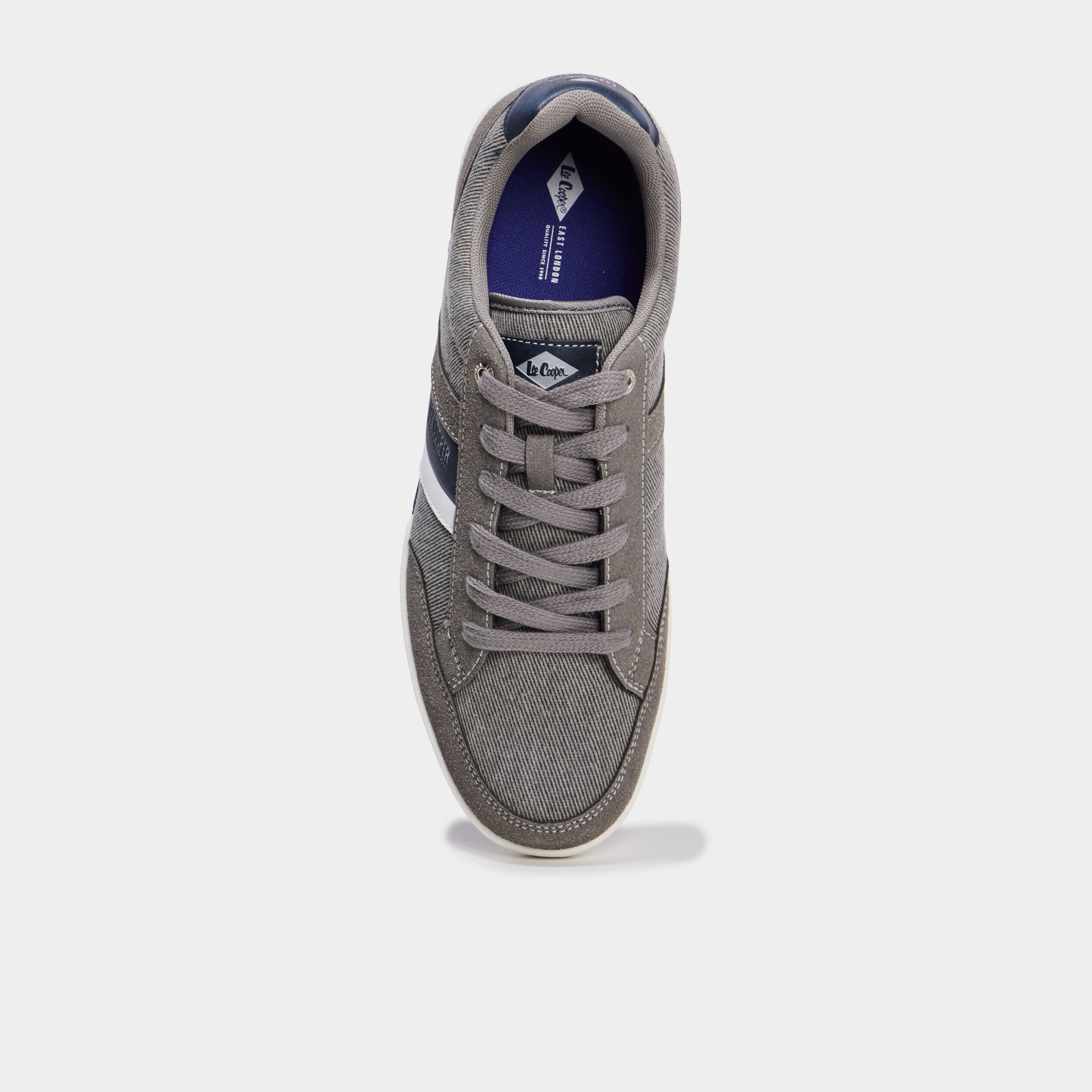 Tennis basses en toile Lee Cooper gris homme