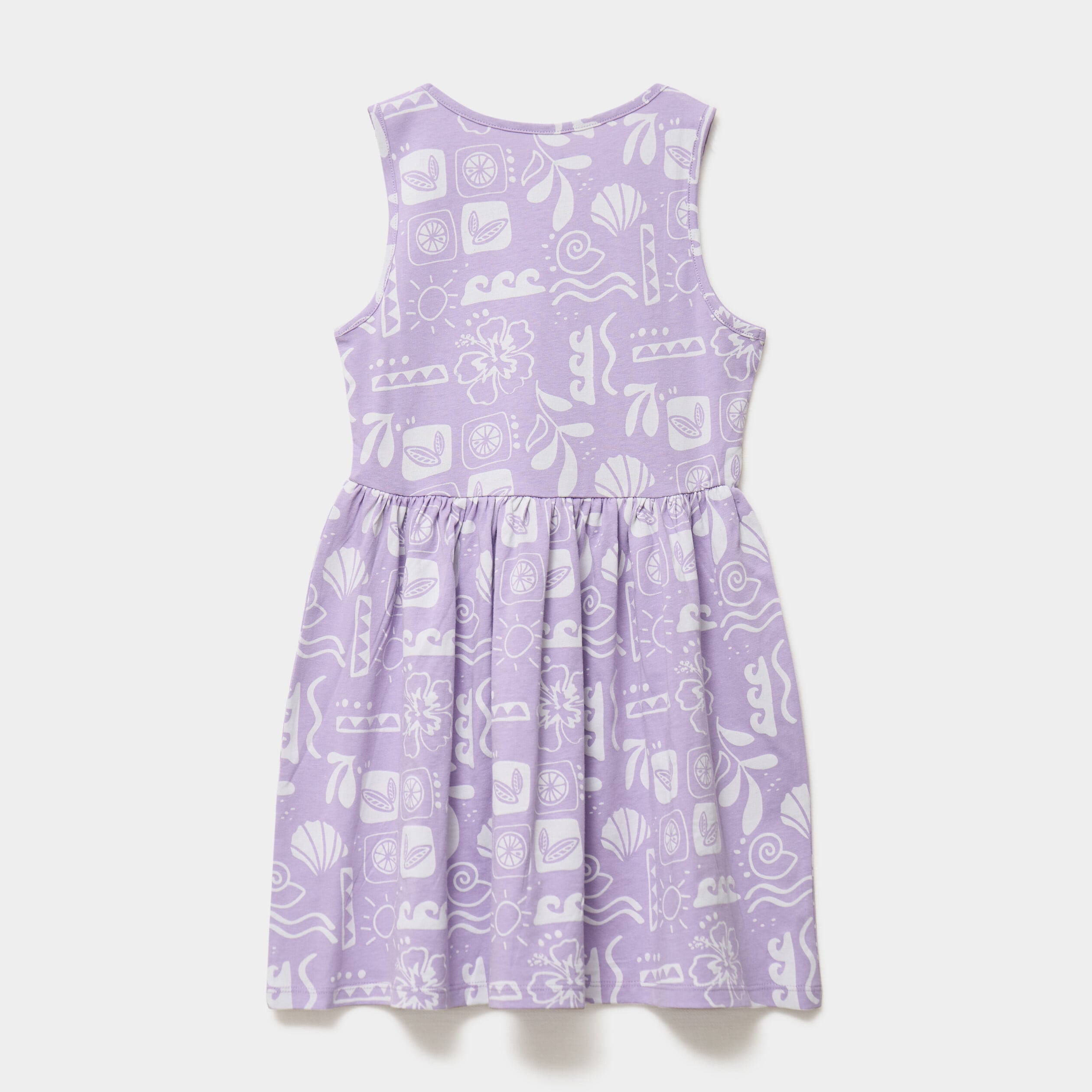 Robe patineuse sans manches coton parme fille