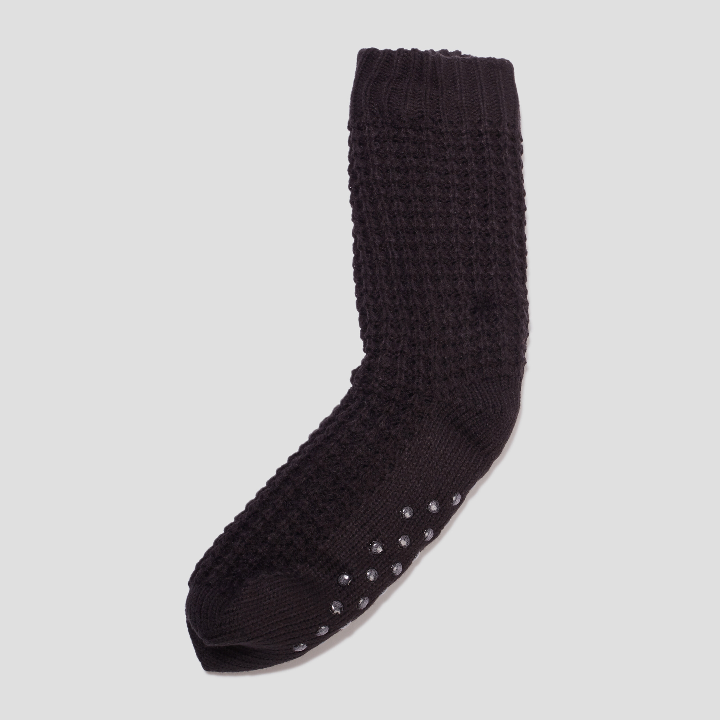chaussettes dinterieur tricotees noir homme Chaussettes d'intérieur tricotées noir homme