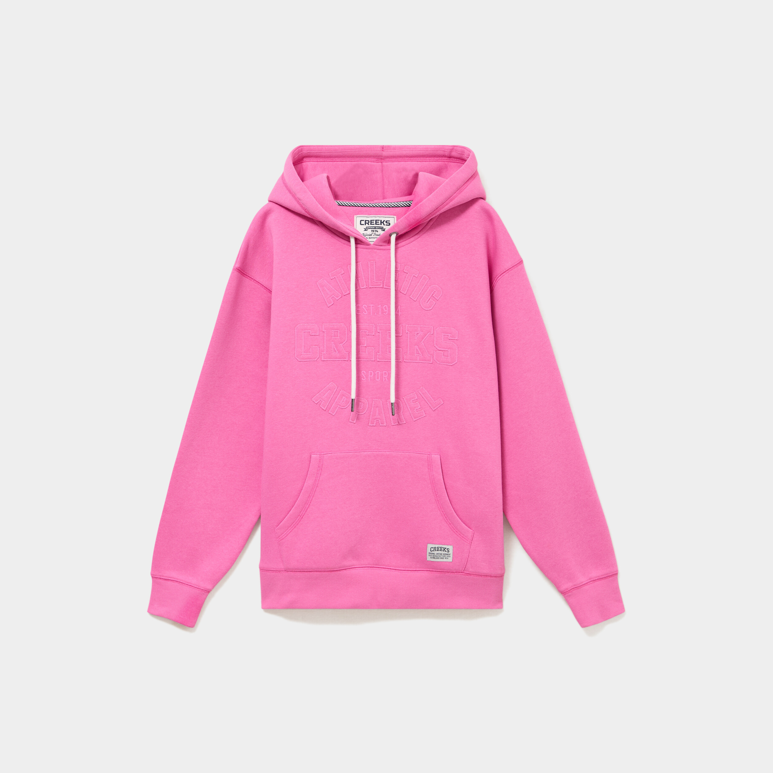 Sweat &agrave; capuche hoodie rose fushia femme