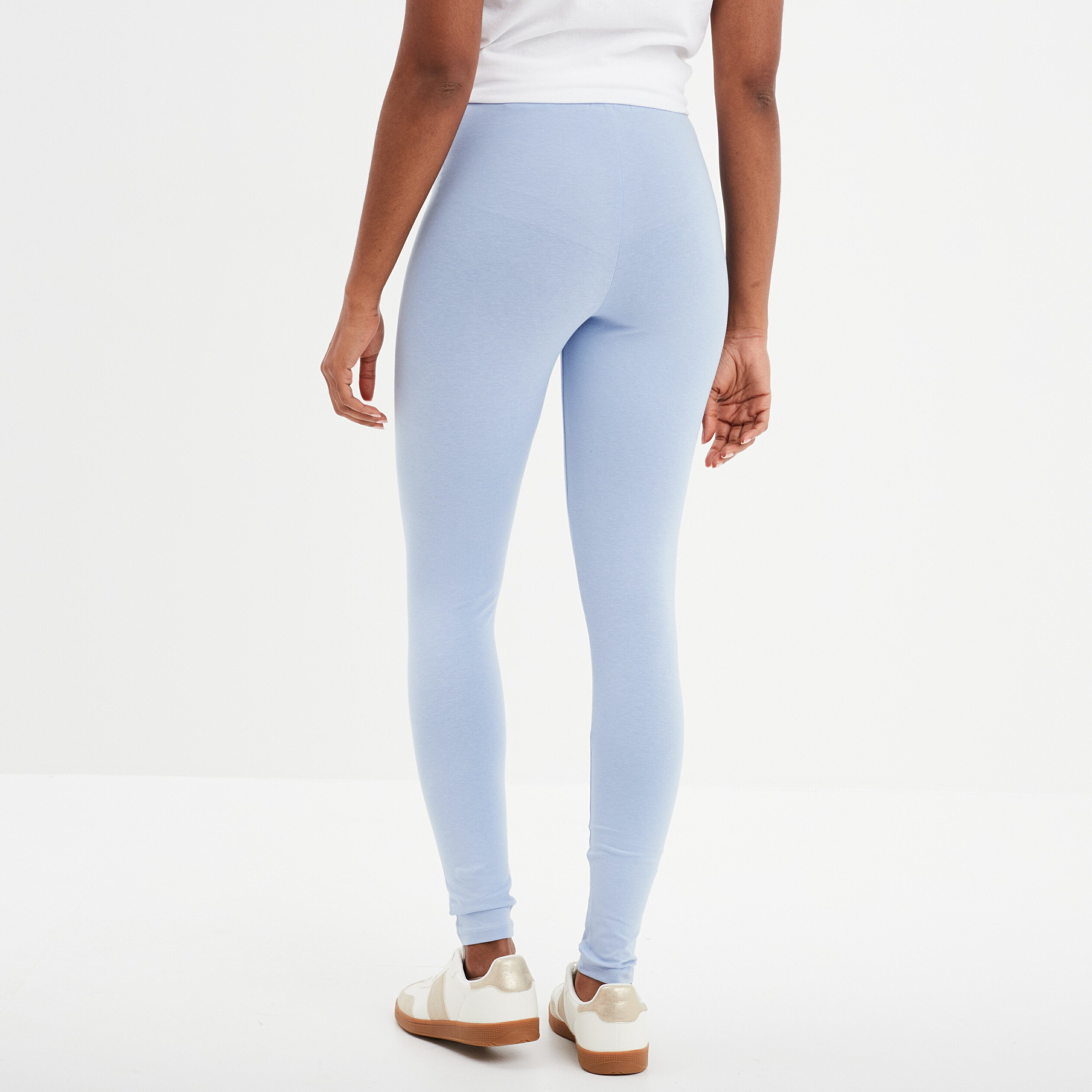 Legging taille haute bleu clair femme