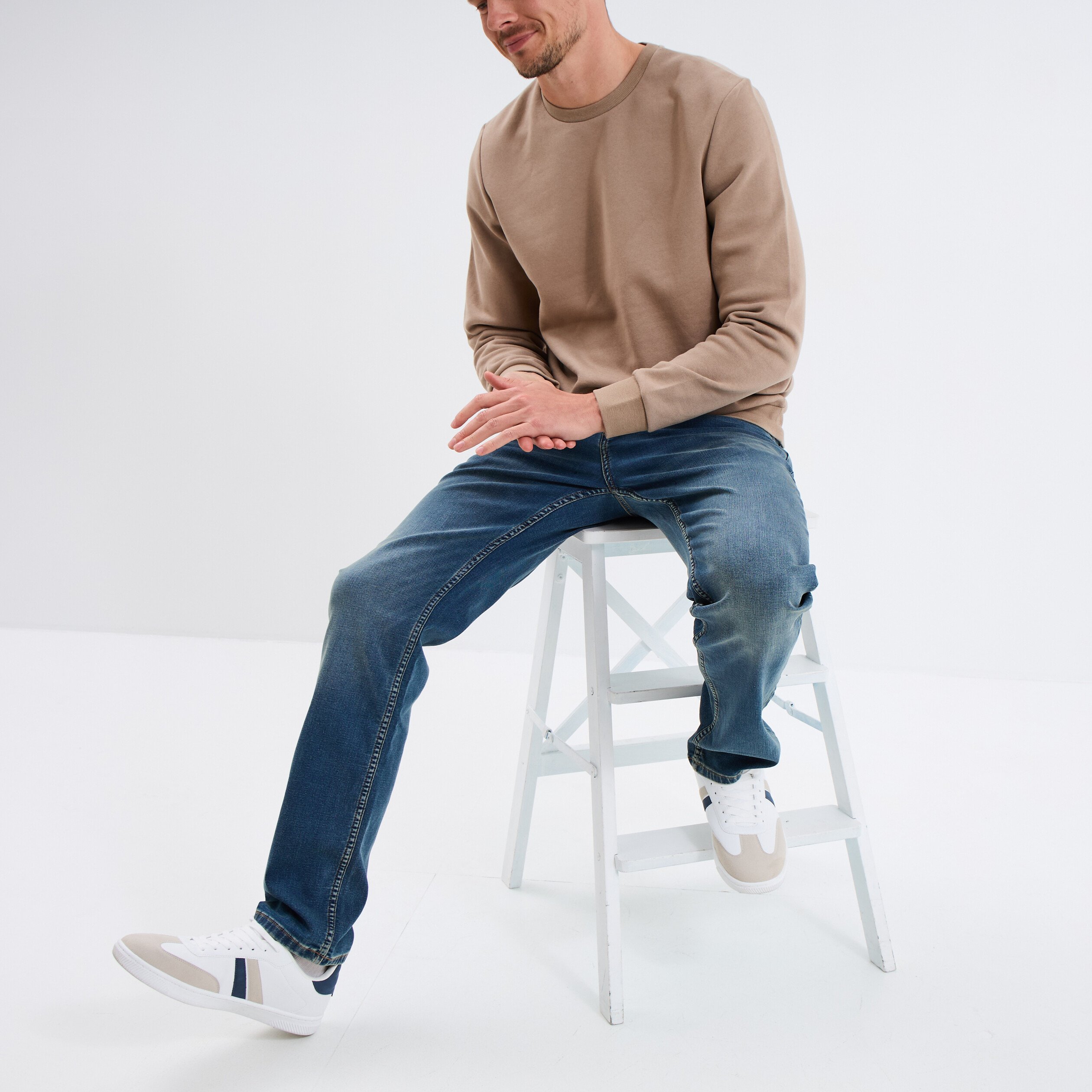 jean stretch coupe regular denim dirty homme Jean stretch coupe regular denim dirty homme