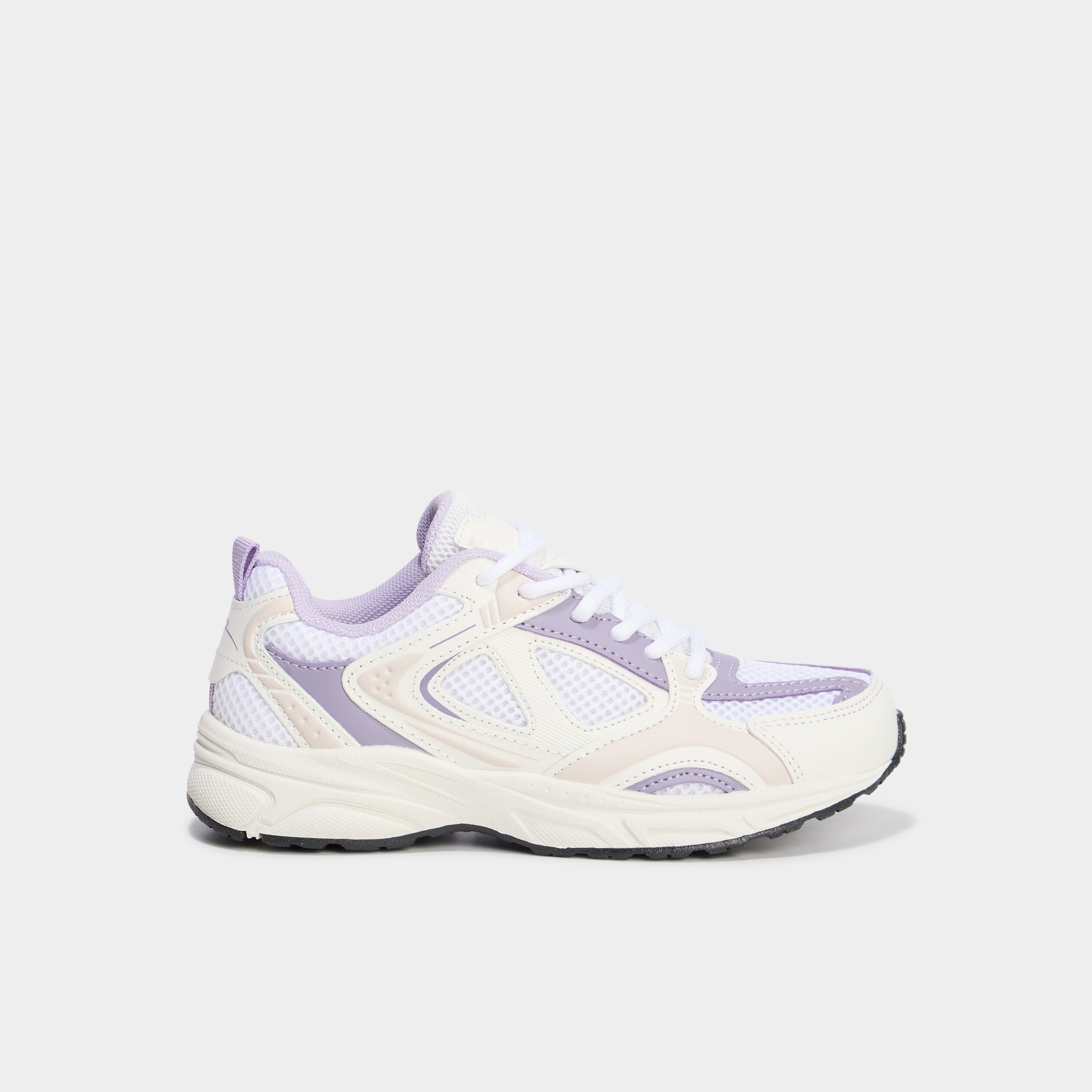 Baskets running m&eacute;moire de forme confort blanc fille